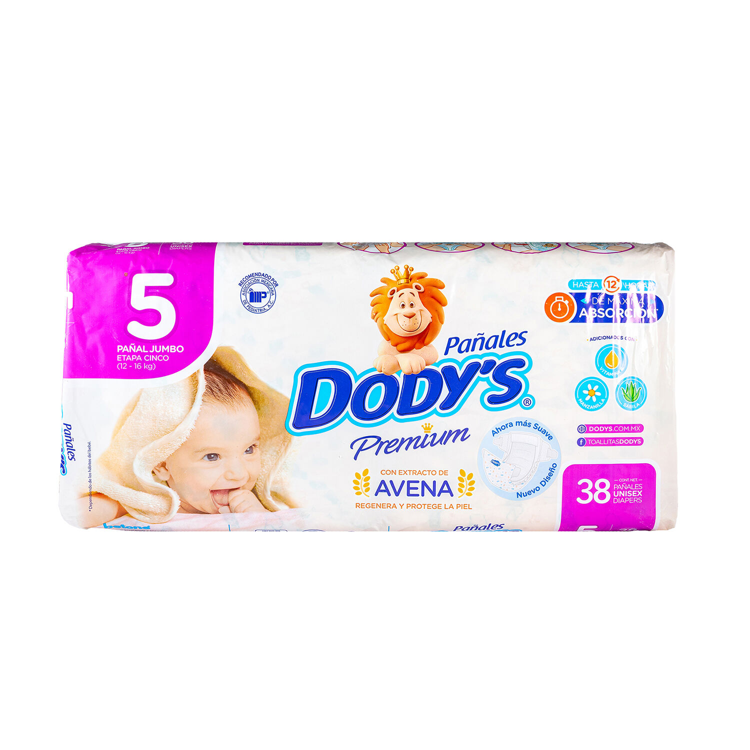 Pañales Talla 5 Dodys 38.0 Pza