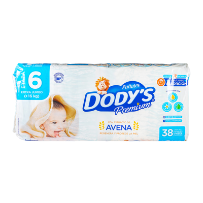Pañales Talla 6 Dodys 38.0 Pza