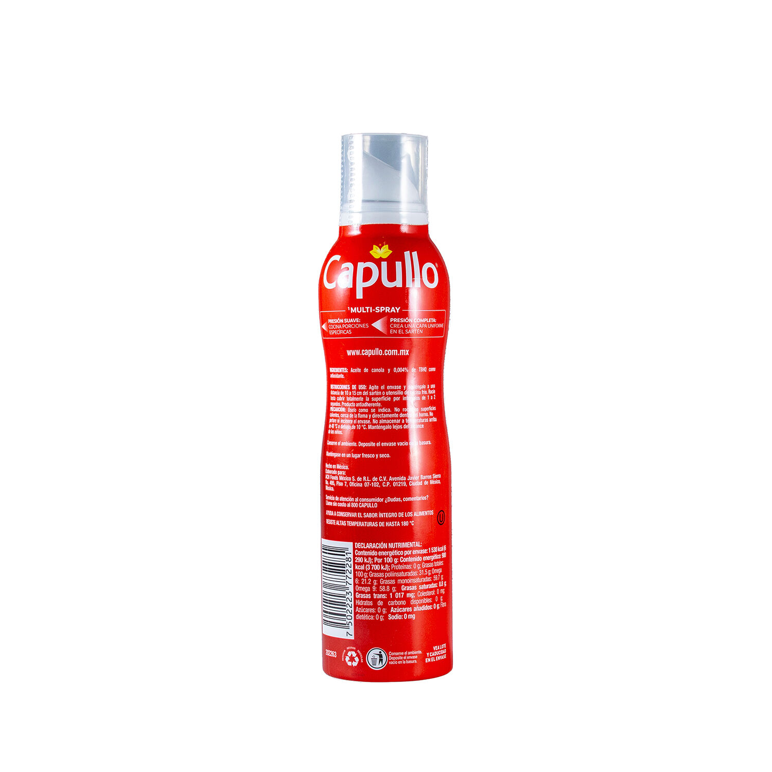 Aceite Canola Capullo 170.0 Gr
