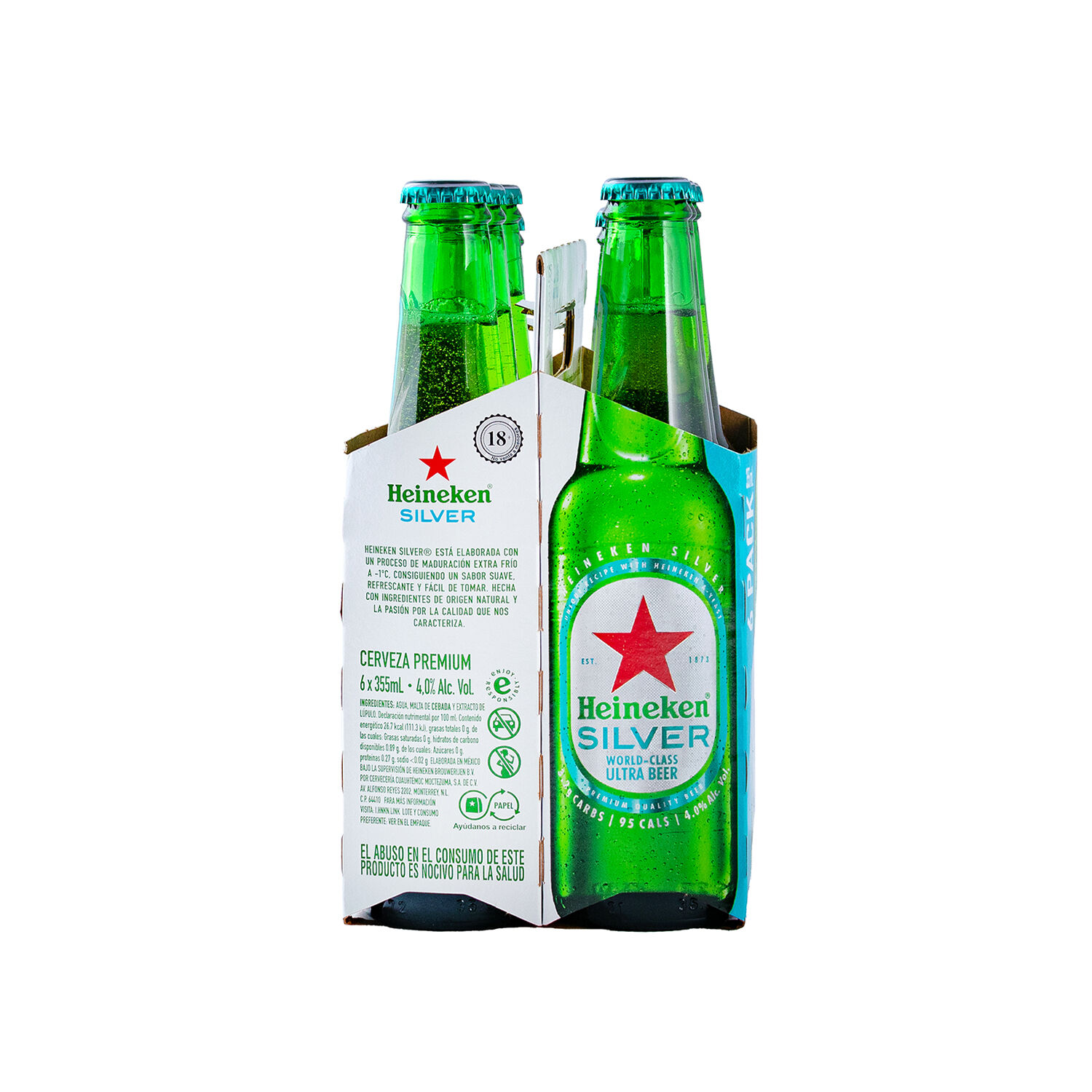 Cerv Botella 355 Silver Heineken 6.0 Pack