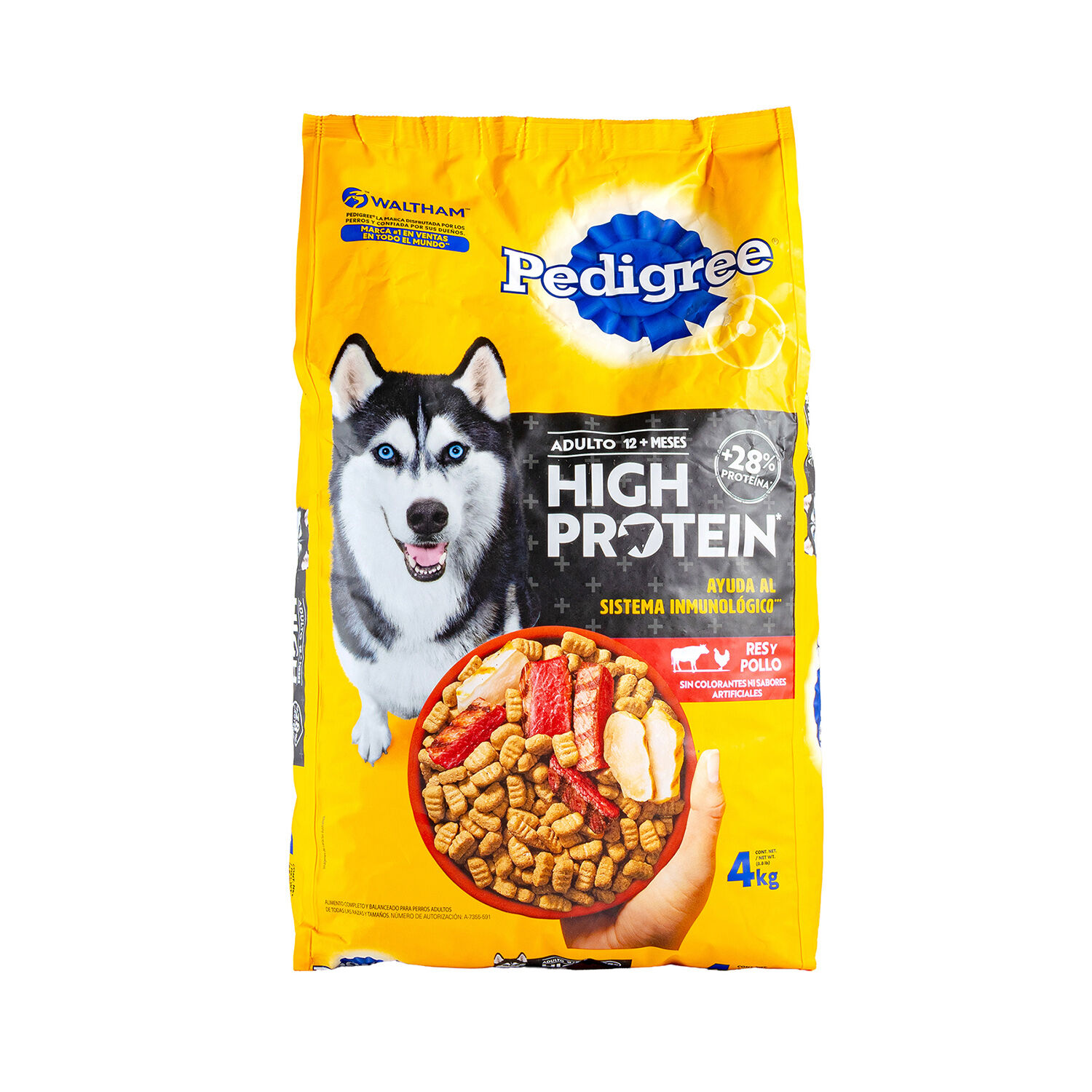 Alimento Para Perro Adulto High Prot Res Y Pollo Pedigree
