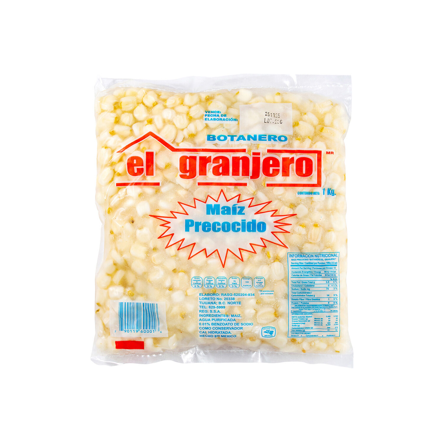 Maiz Precocido Del Granjero 1 0 Kg