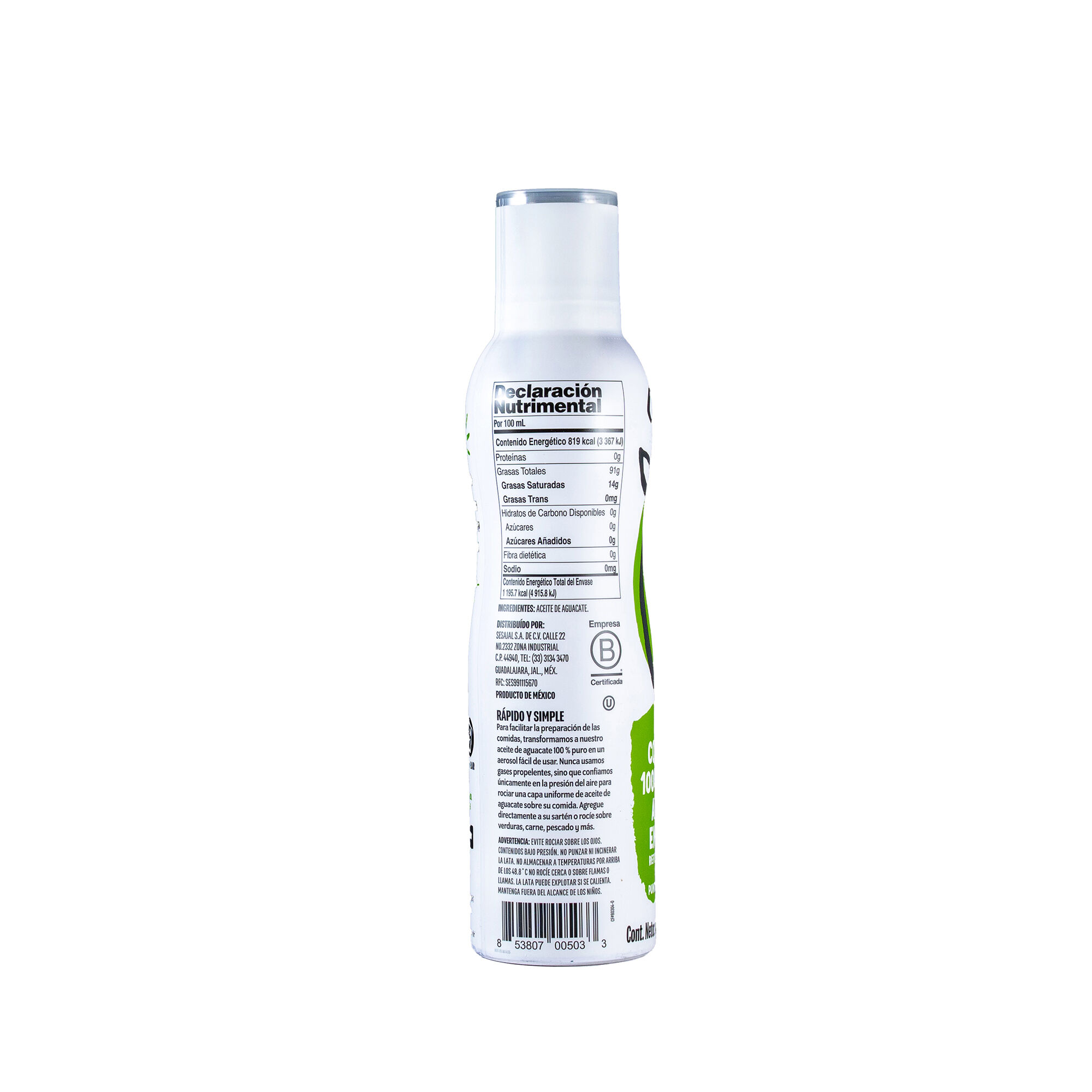 Aceite De Aguacate En Spray Chosen Foods 134 0 Gr