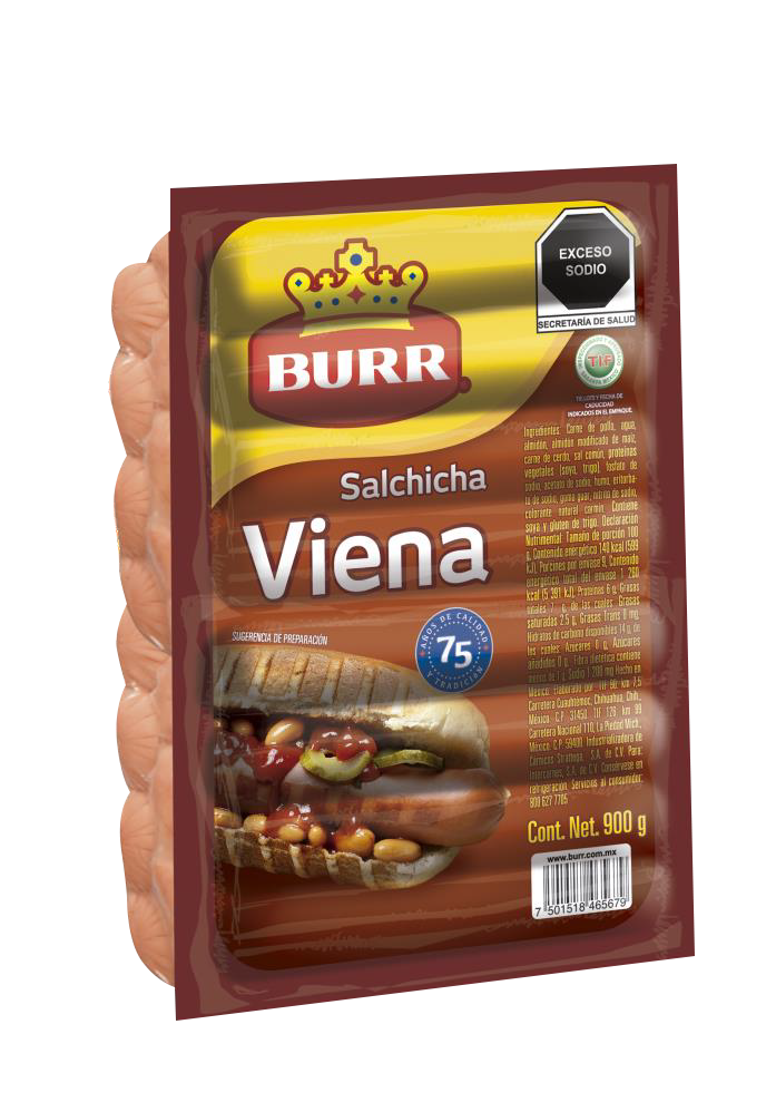 Salchicha Viena Burr 900.0 Gr