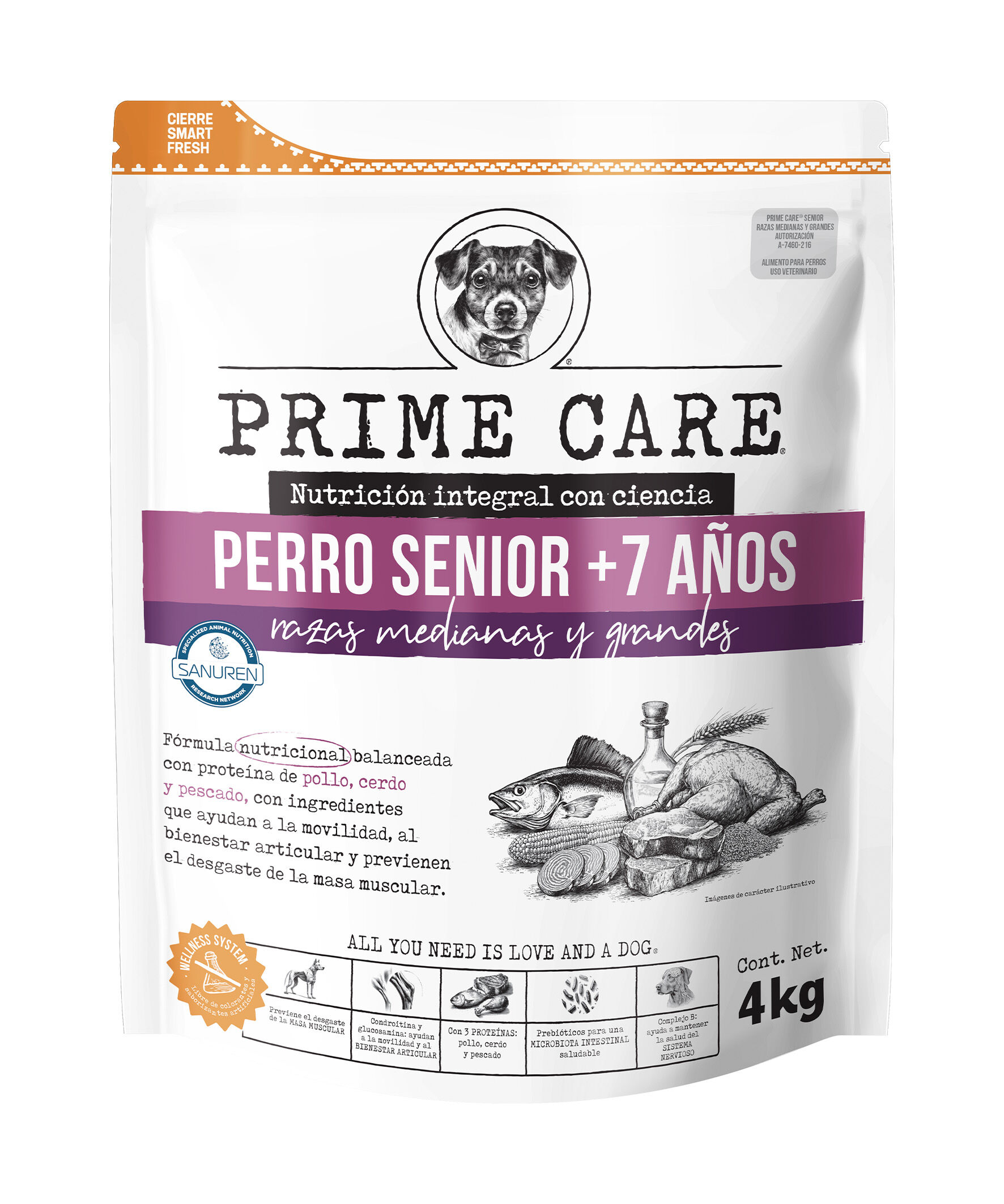 Comida P/perro Snr Med Y Gra Prime Car