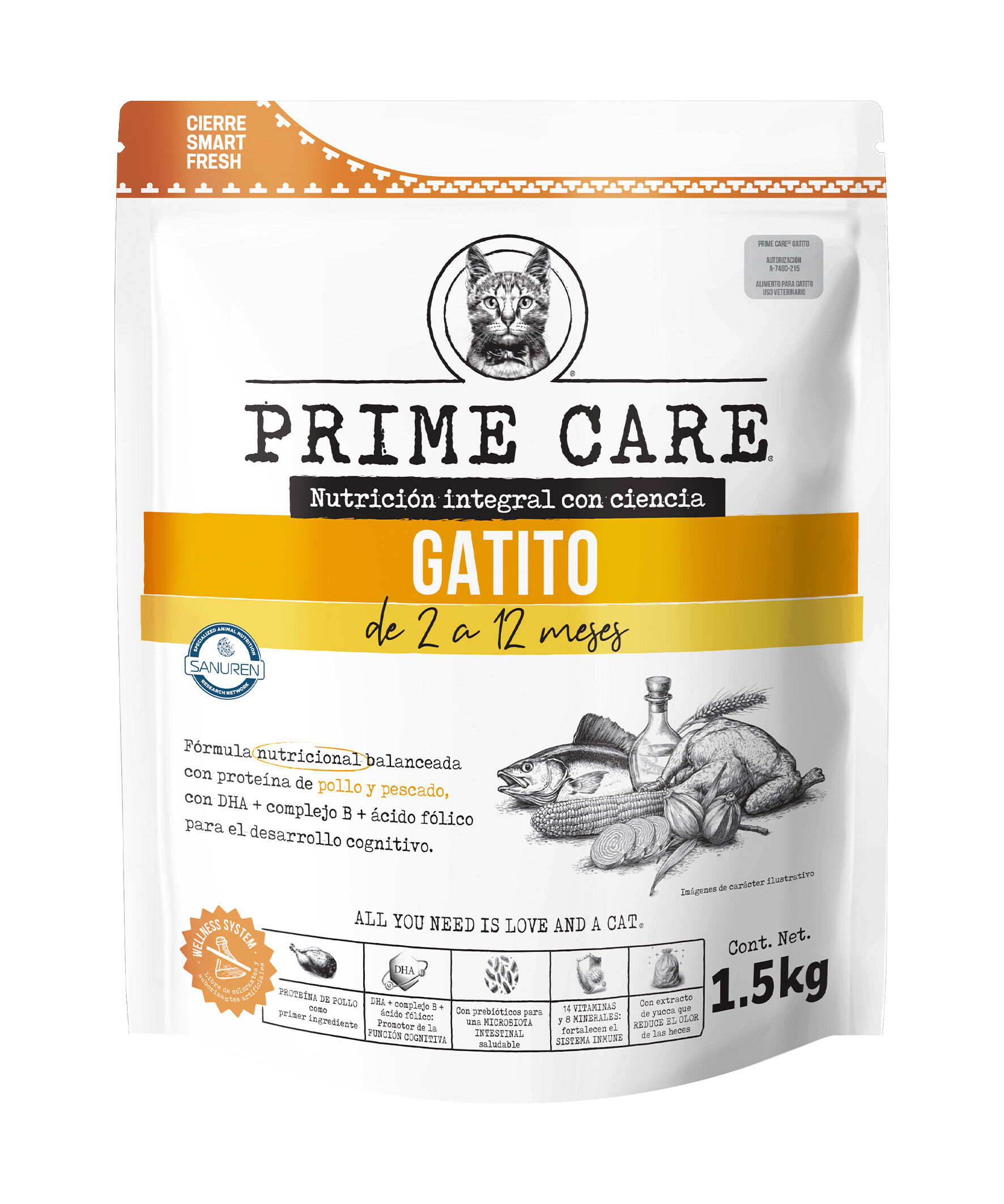 Comida P/gato Gatitos Prime Care 1.5