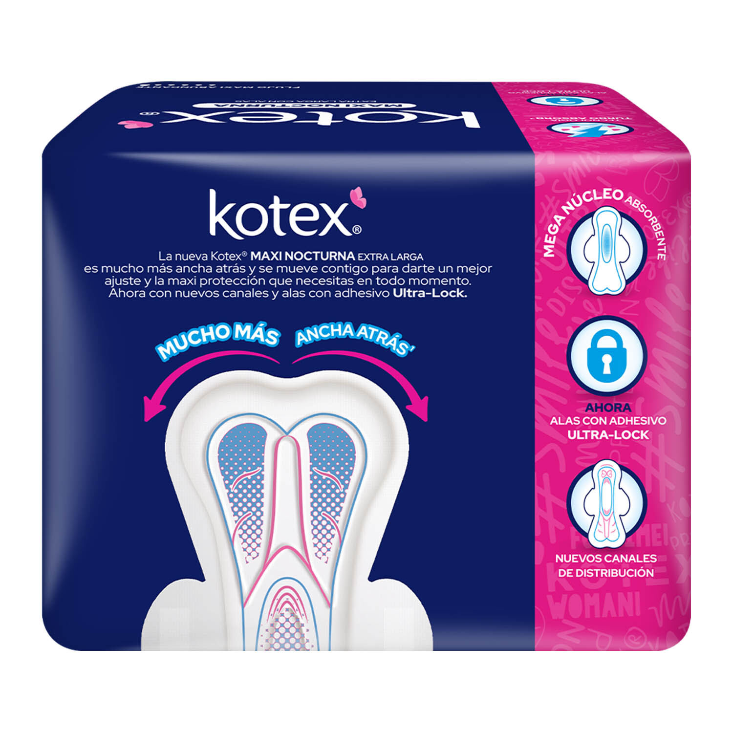 Toalla Femenina Con Alas Anatomica Maxi Kotex 10.0 Pza