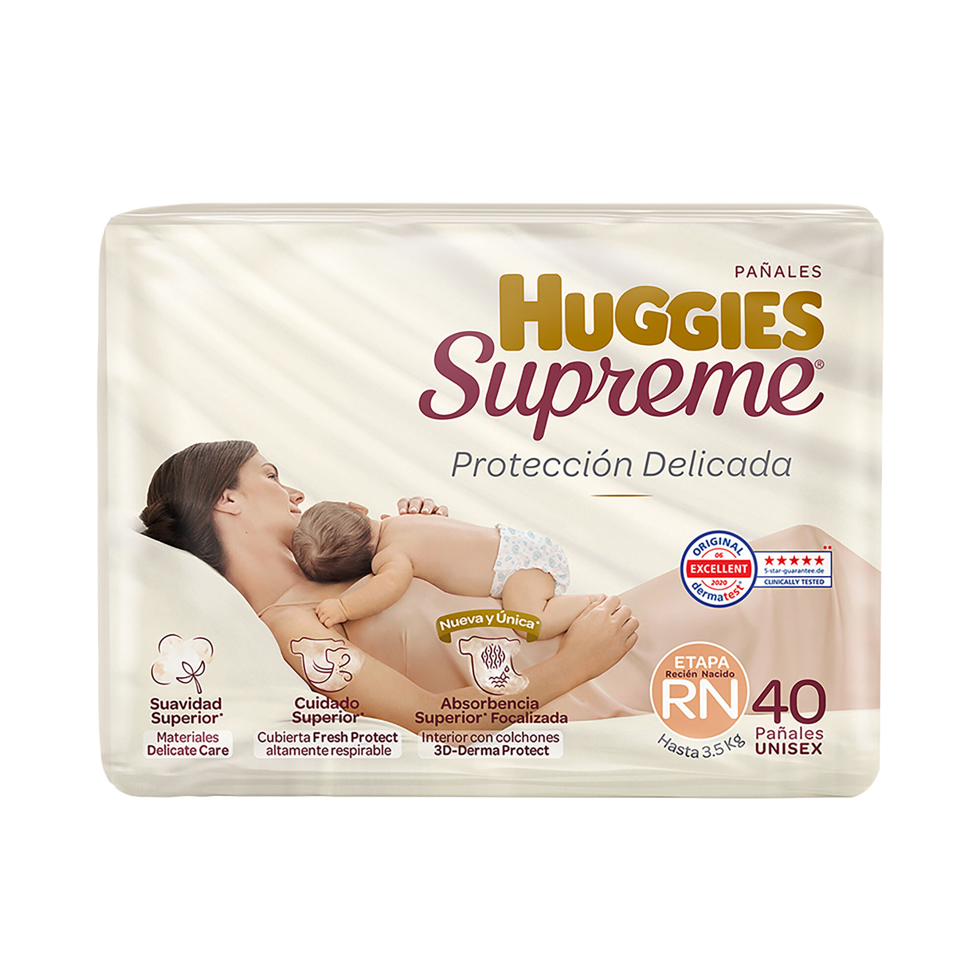 Pañal P/bebe Recien Nacido Huggies Supreme 40.0 Pza