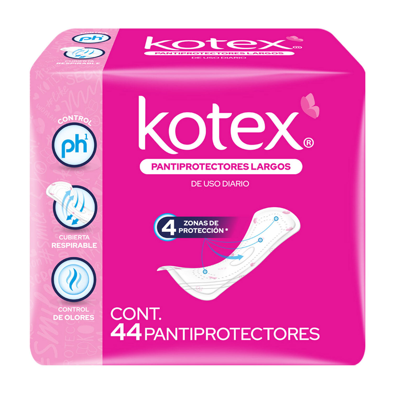 Protectores Diarios Largos Kotex 44.0 Pza