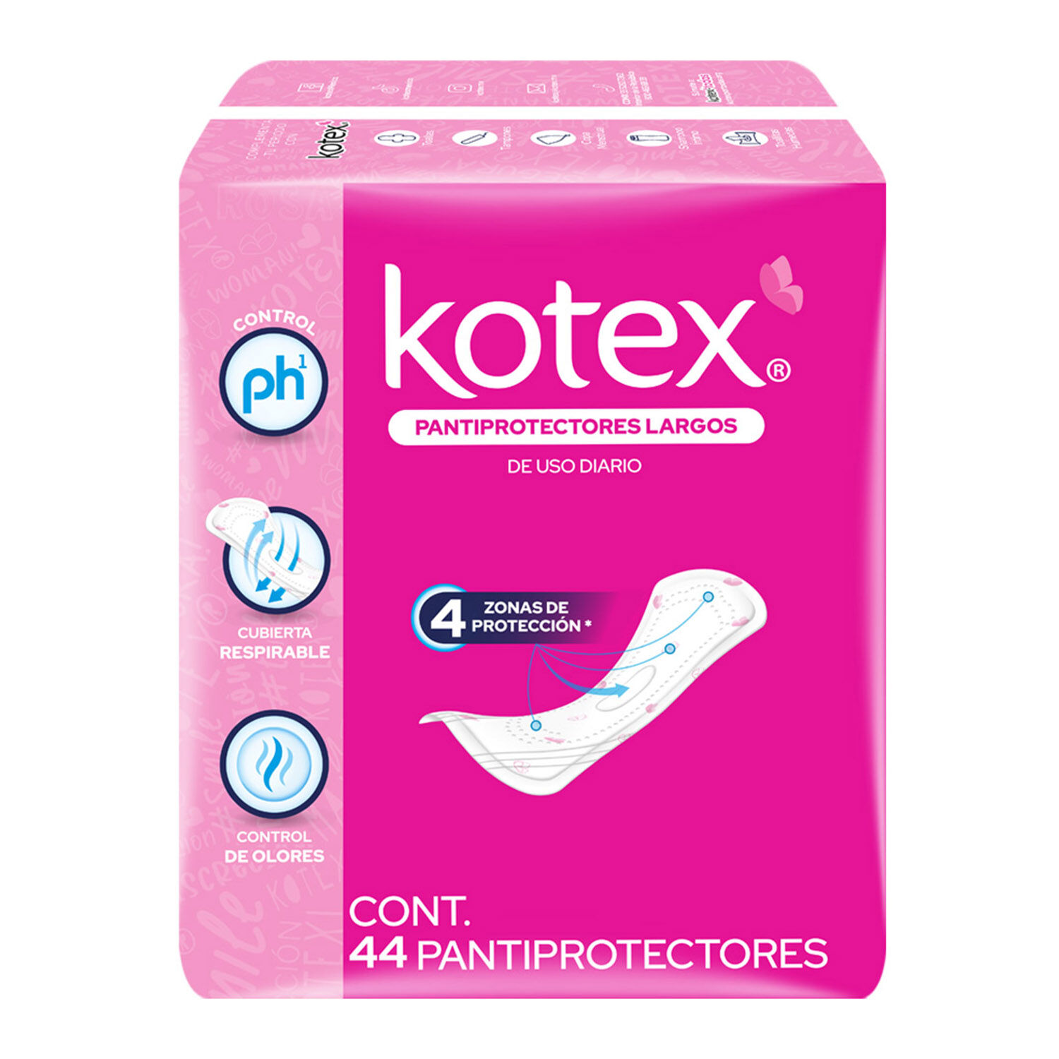 Protectores Diarios Largos Kotex 44.0 Pza