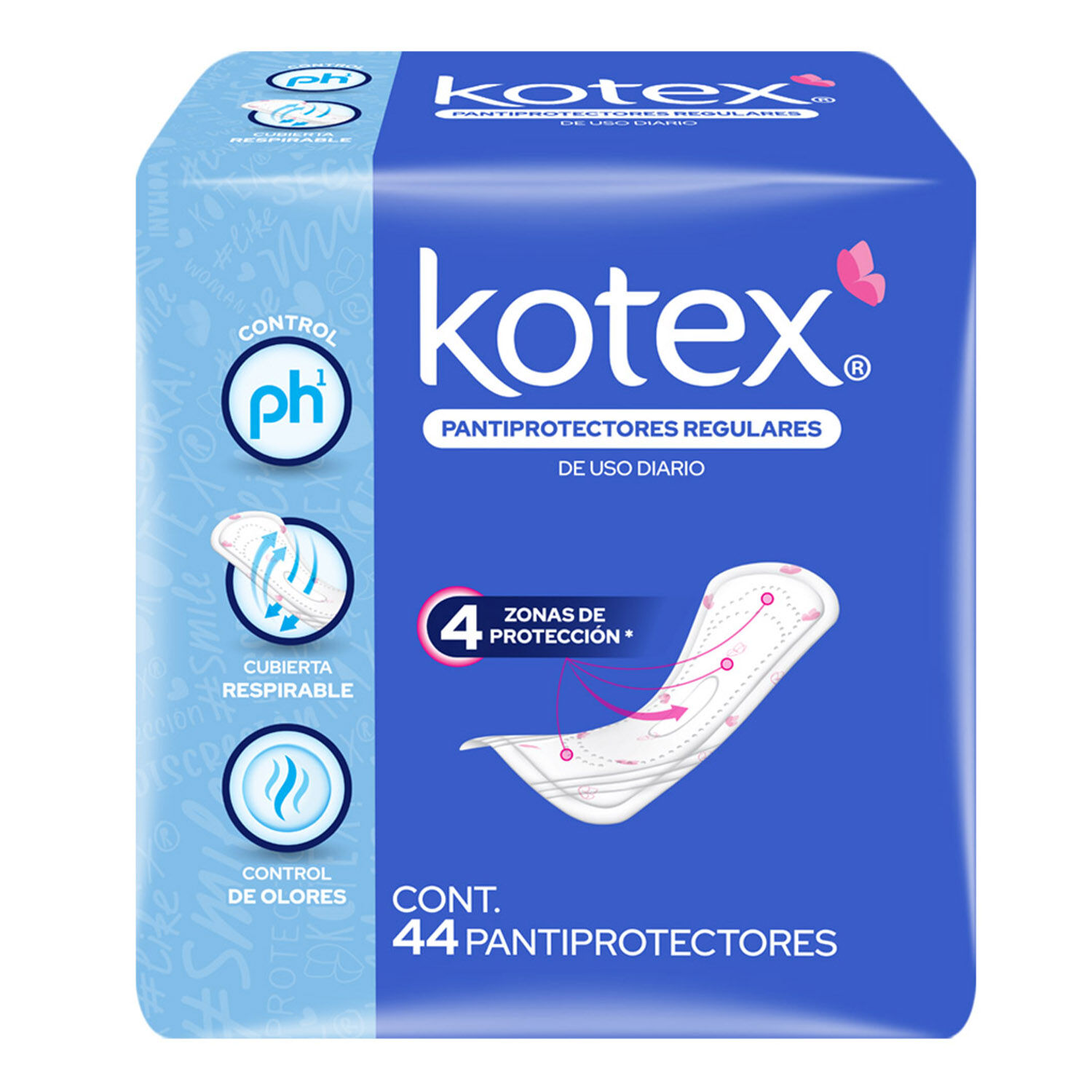 Protectores Diarios Regular Kotex 44.0 Pza