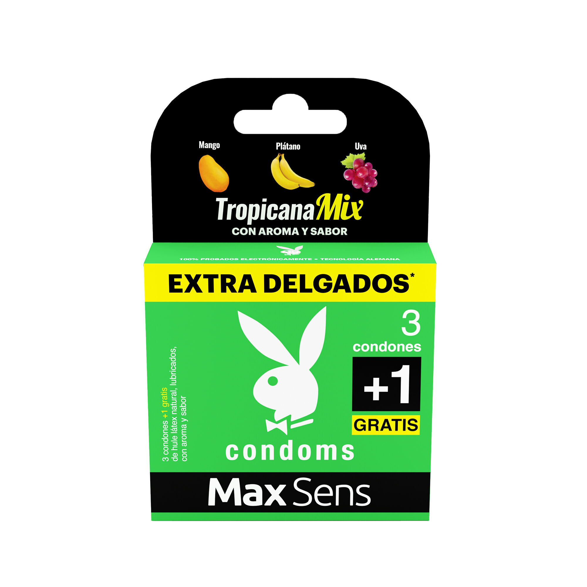 Preservativo Maxsen Tropicana Playboy 3 Pzas