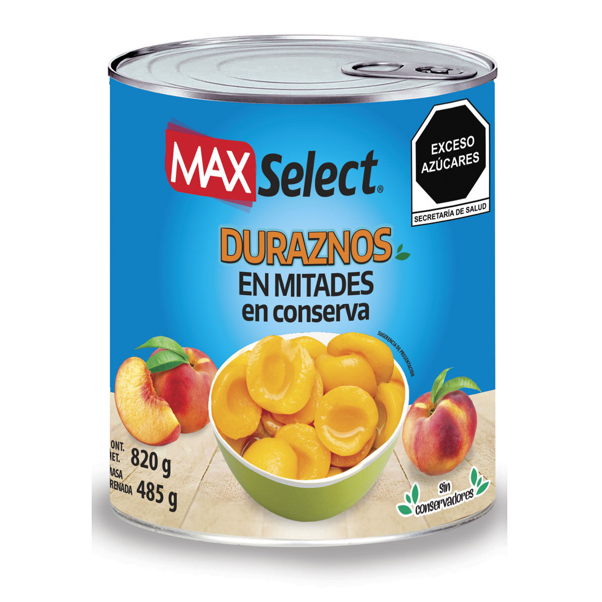 Durazno En Mitades Max Select 820.0 Gr