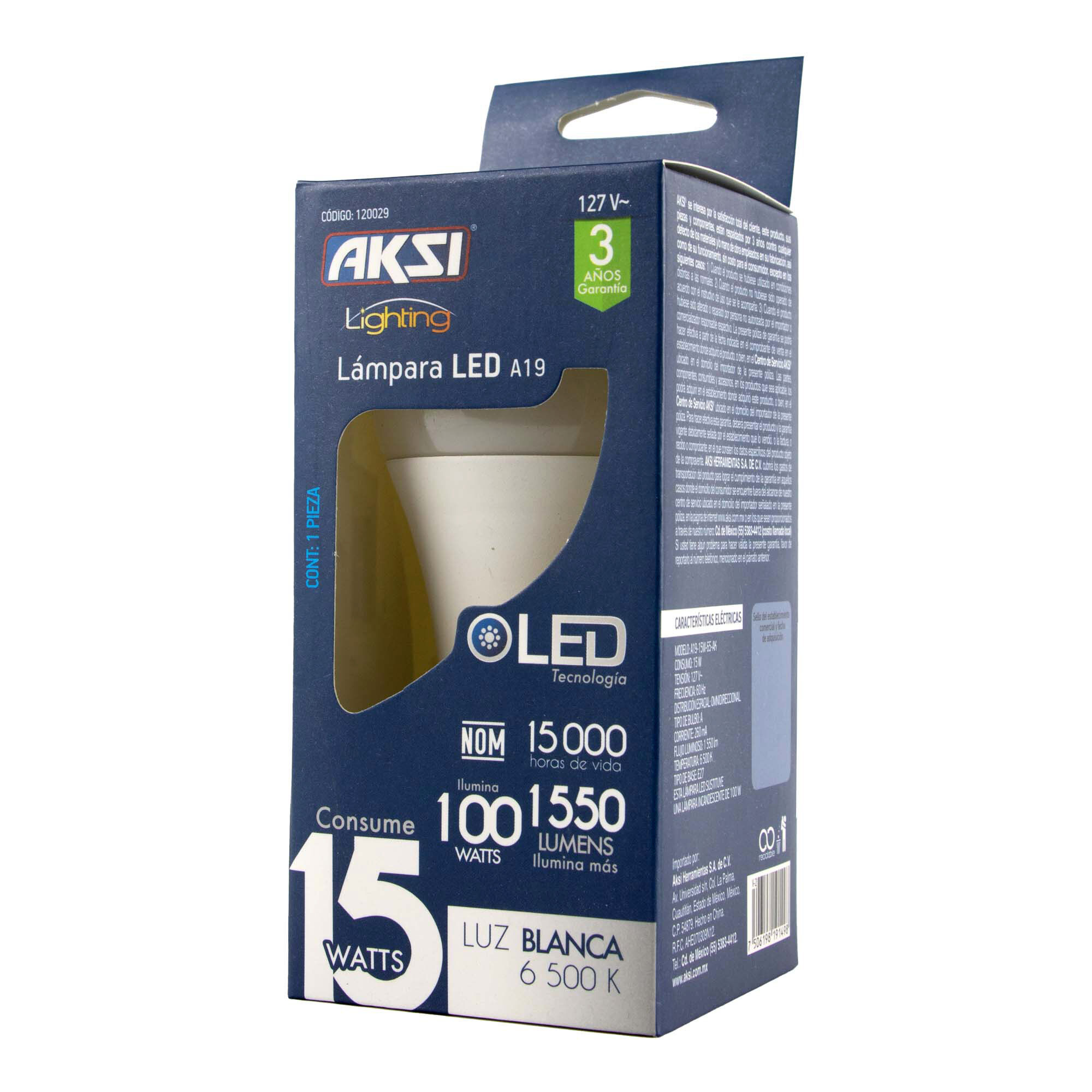 Foco Led Liuz Blanca 9w Aksi 1.0 Pza