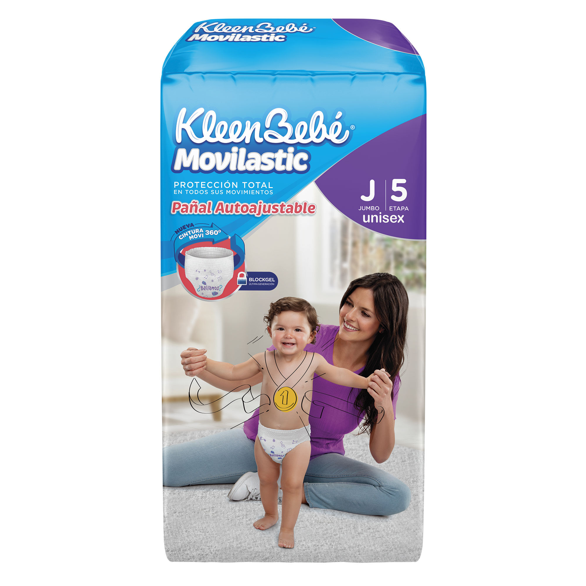 Pañal Movilastic Jumbo Kleenbebé 40.0 Pza