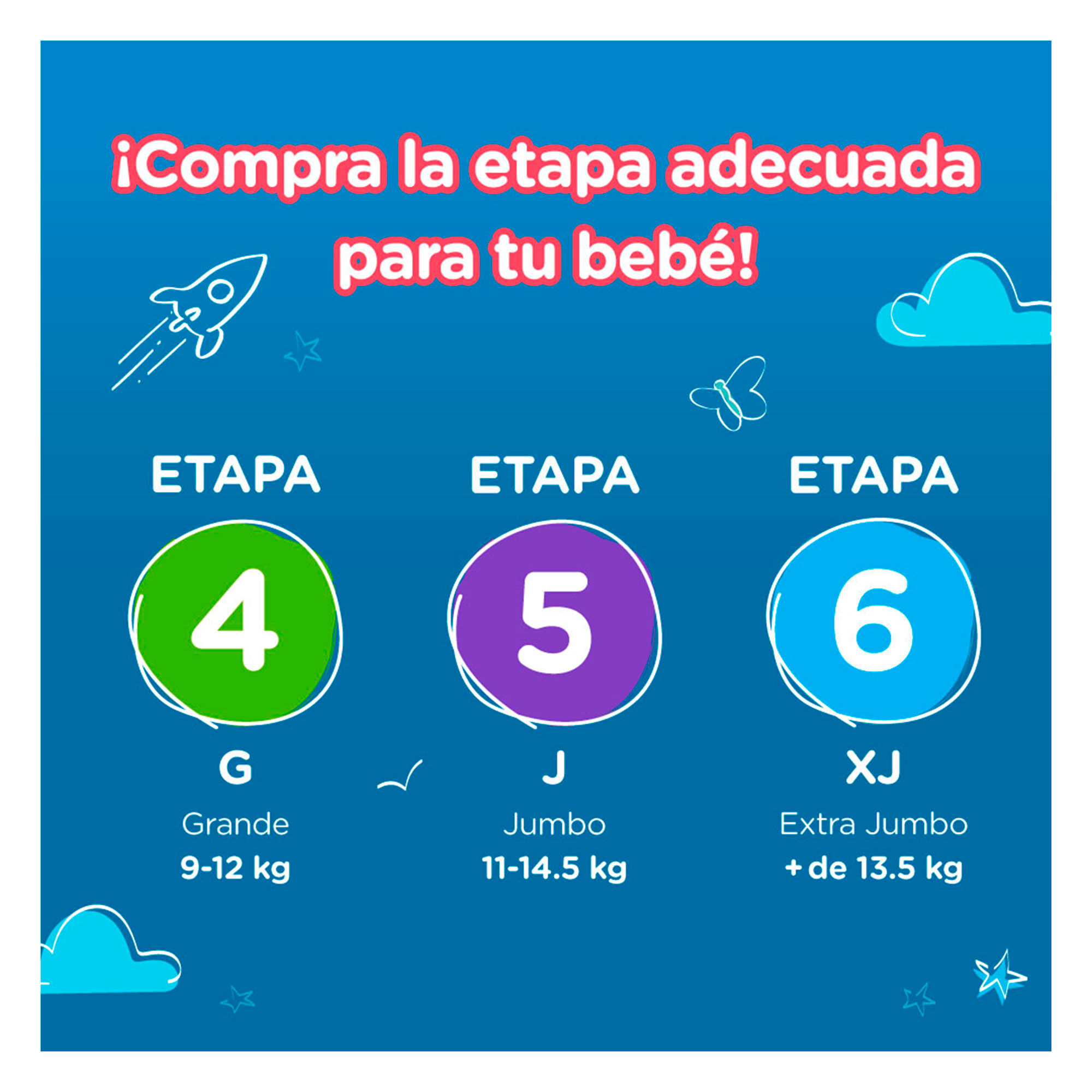 Pañal Movilastic Jumbo Kleenbebé 40.0 Pza