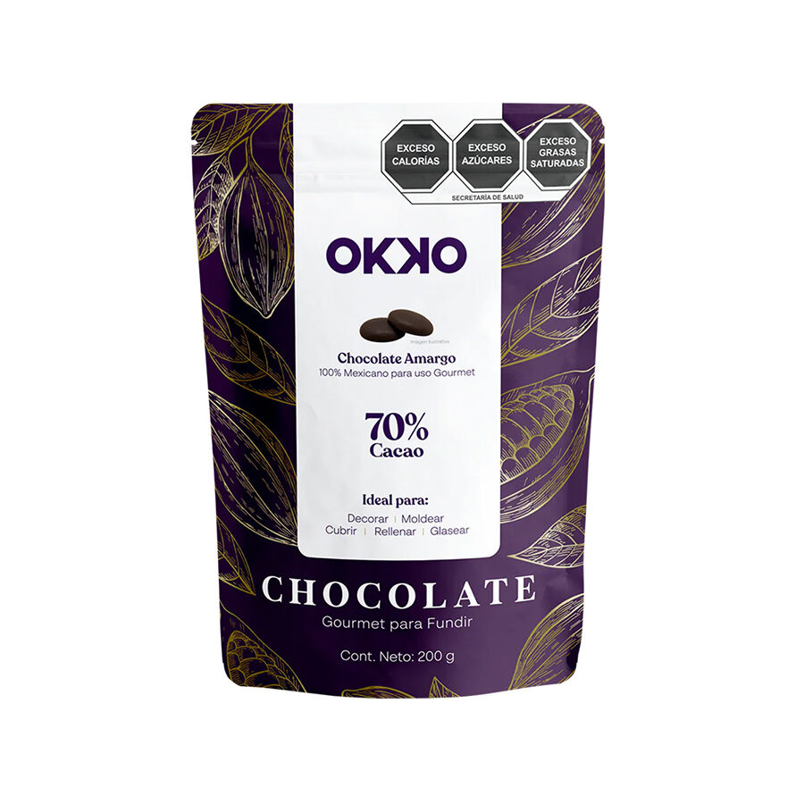 Chocolate Amargo Okko 200.0 Gr