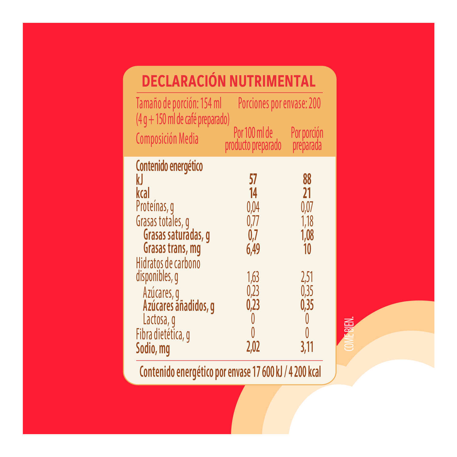 Sustituto De Crema Coffee Mate 400.0 Gr