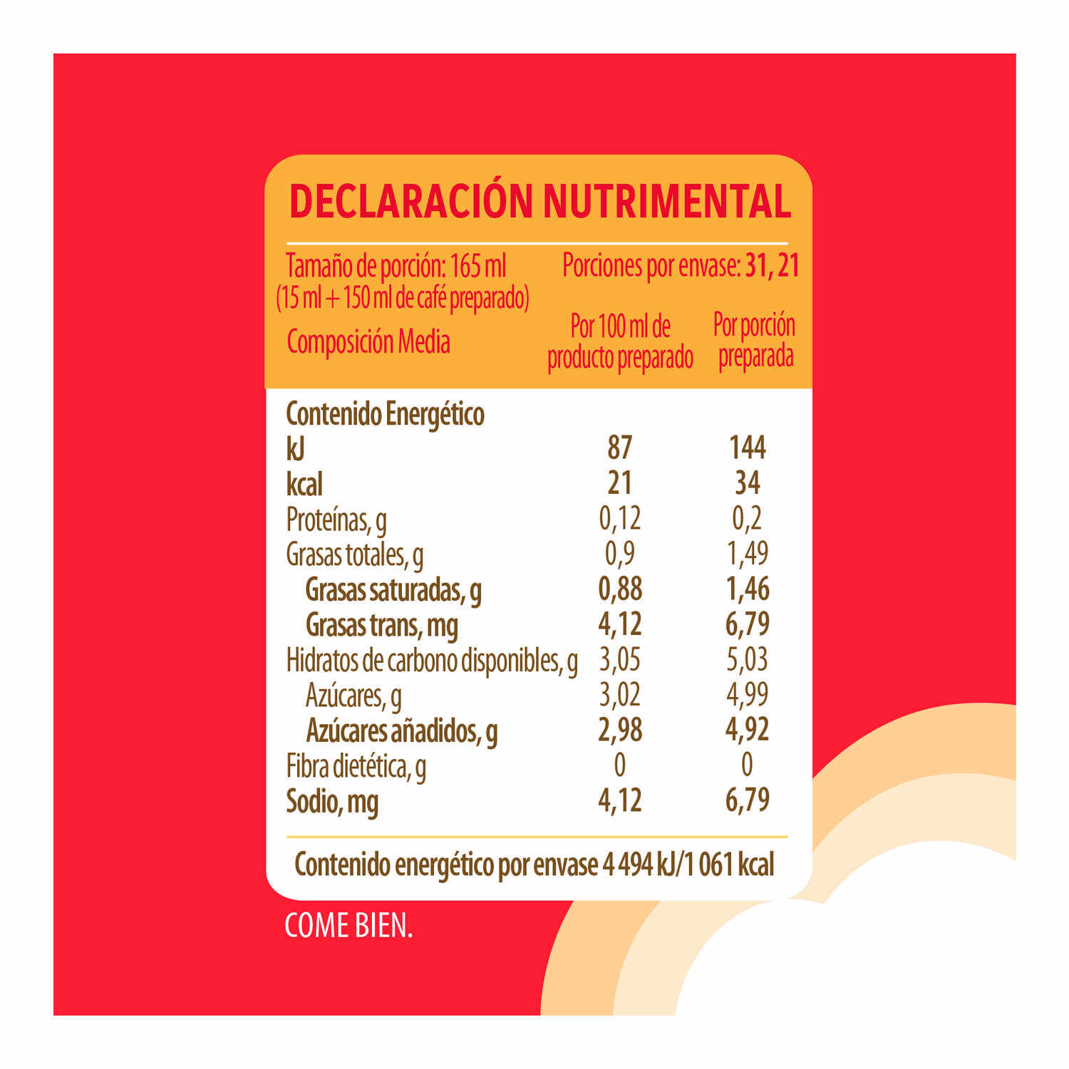 Crema Liquida Original Coffee Mate 530.0 Gr