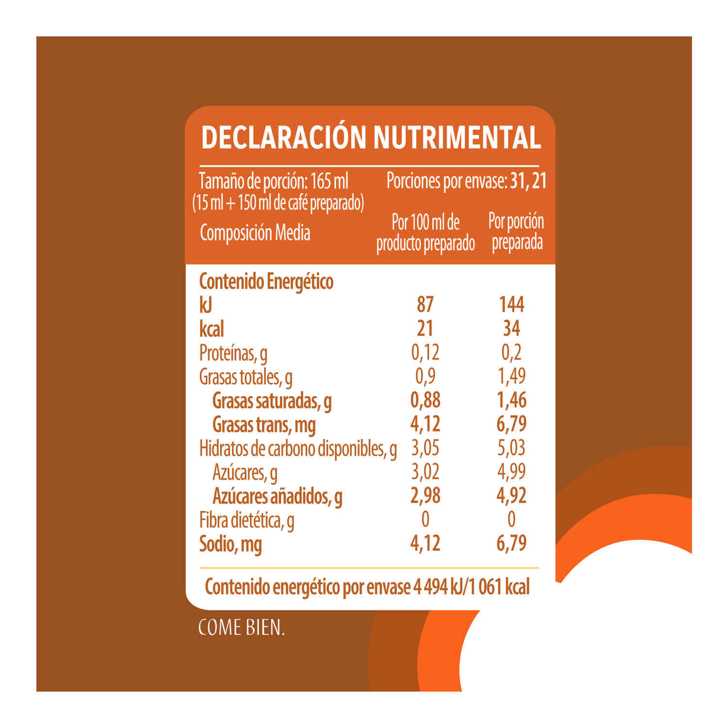 Crema Liquida Caramelo Coffee Mate 530.0 Gr