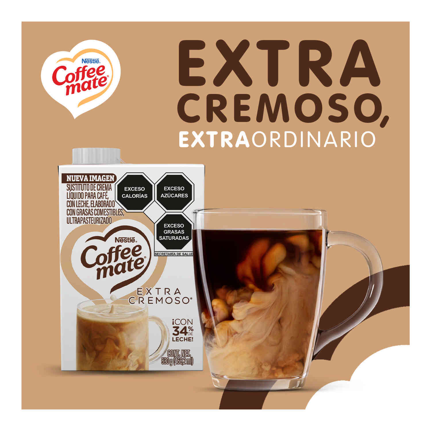 Crema Liquida Extra Cremosa Coffe Mate 530.0 Gr