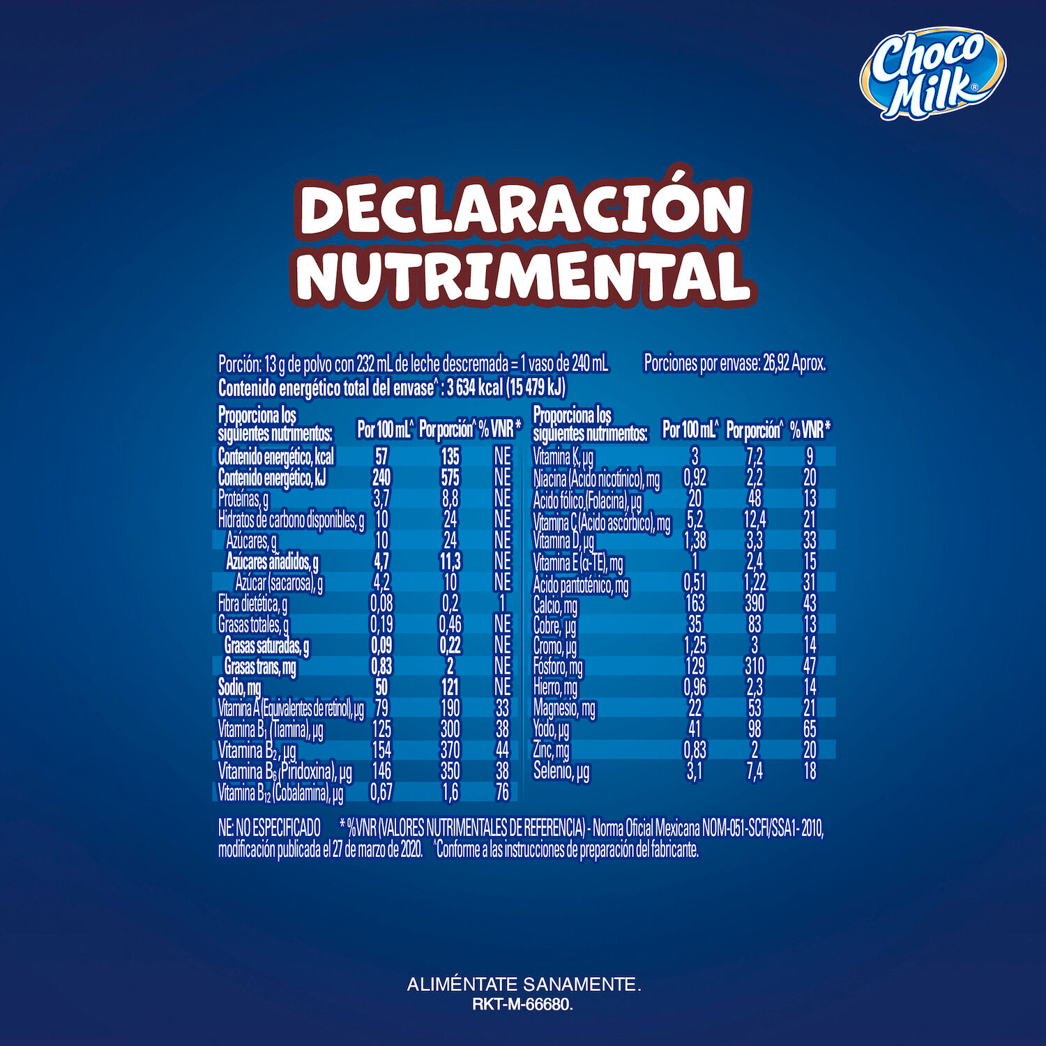 Chocolate En Bolsa Chocomilk 350.0 Gr