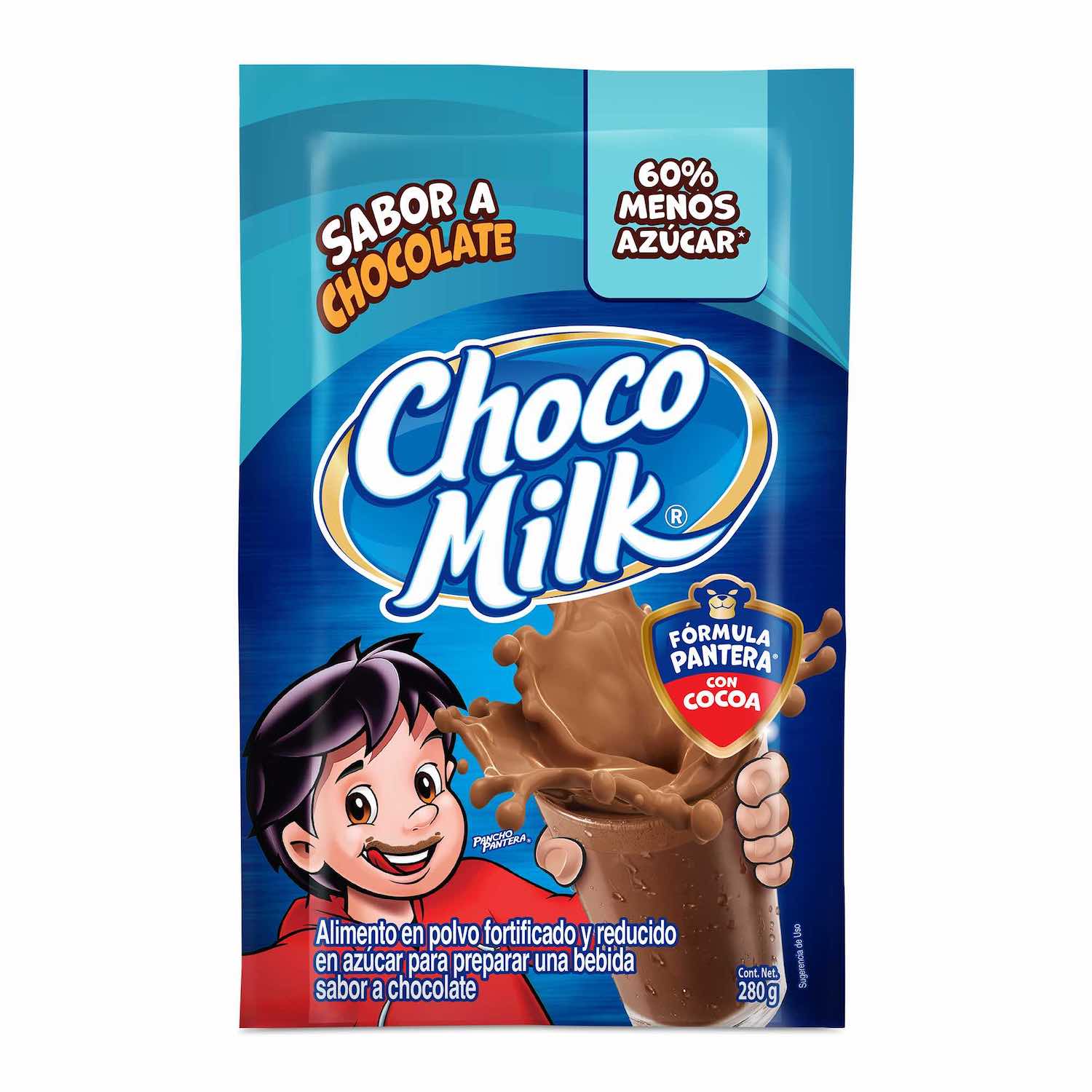 Chocolate Polvo 50 % Menos Azucar Chocomilk 280.0 Gr