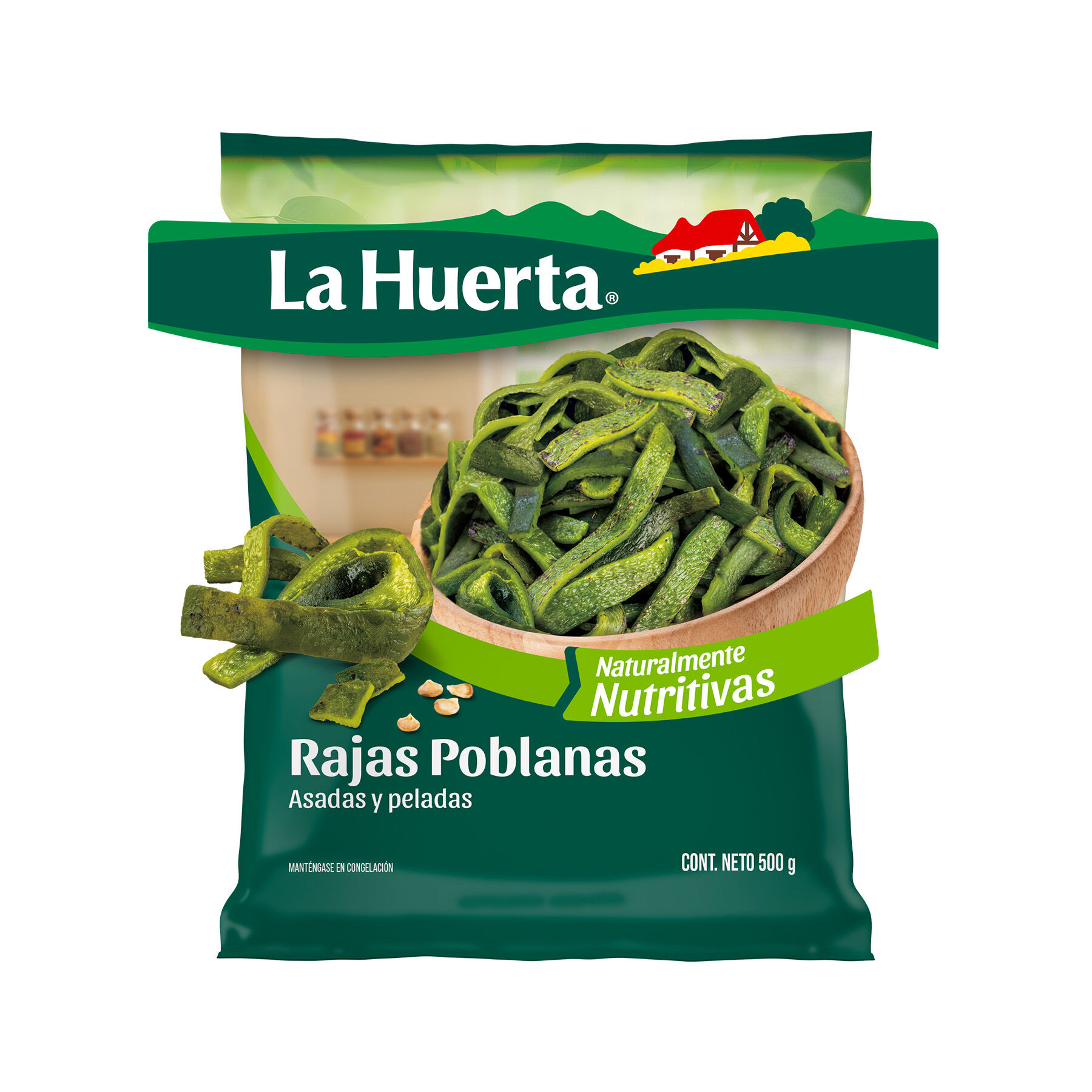 Rajas Poblanas La Huerta 500.0 Gr
