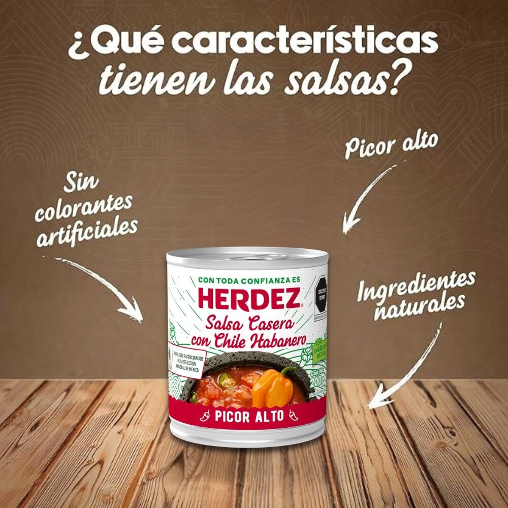 Salsa Casera Con Chile Habanero Herdez 200 G