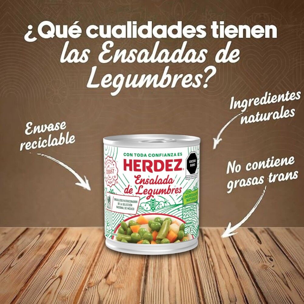 Ensalada Legumbres Herdez 220.0 Gr