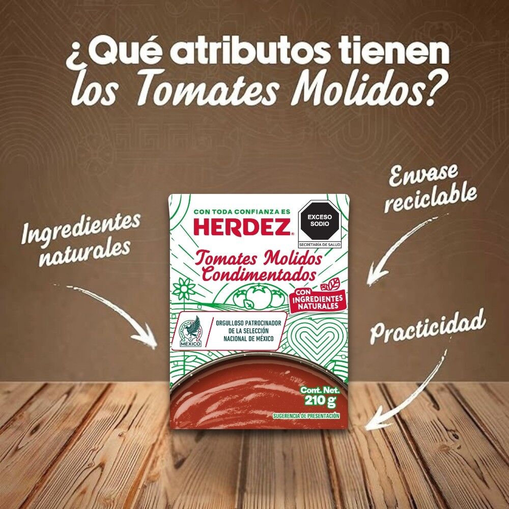 Pure De Tomate Condimentado Herdez 210.0 Gr