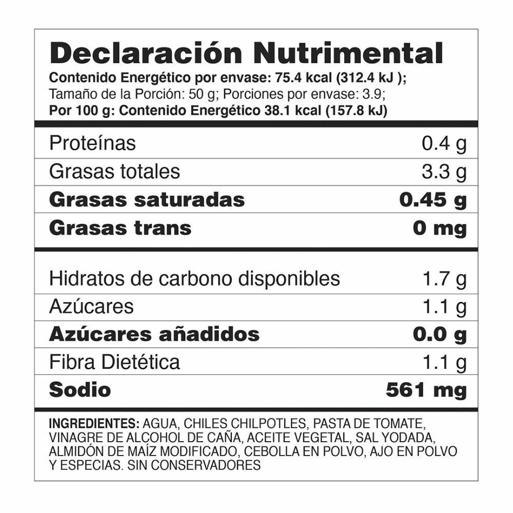 Chiles Chipotles Enteros En Adobo Herdez 198.0 Gr