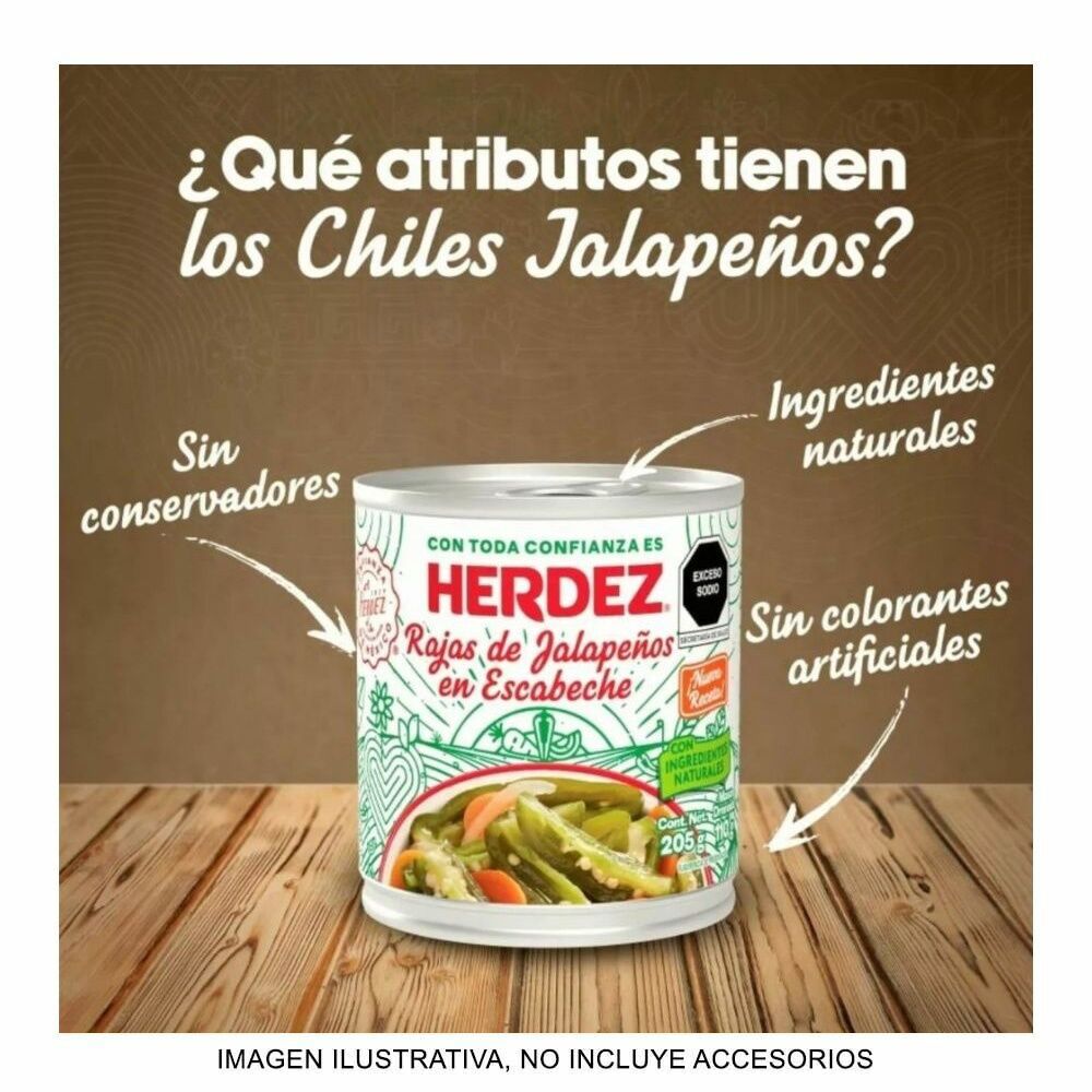 Chiles Rajas En Escabeche Herdez 205.0 Gr