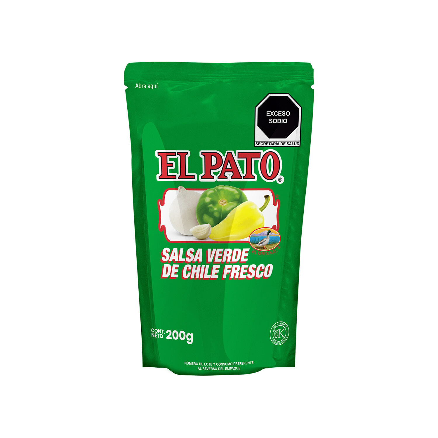 Salsa Verde De Chile Fresco Pouch El Pato 200.0 Gr