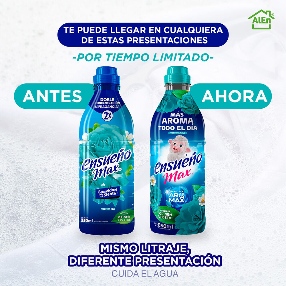 Suavizante Max Azul Ensueño 850.0 Ml