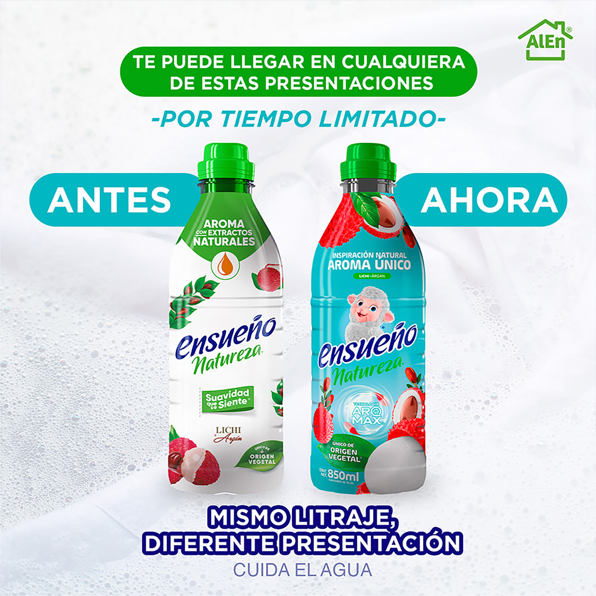 Suavizante Natureza Lichi+argan Ensueño 850.0 Ml