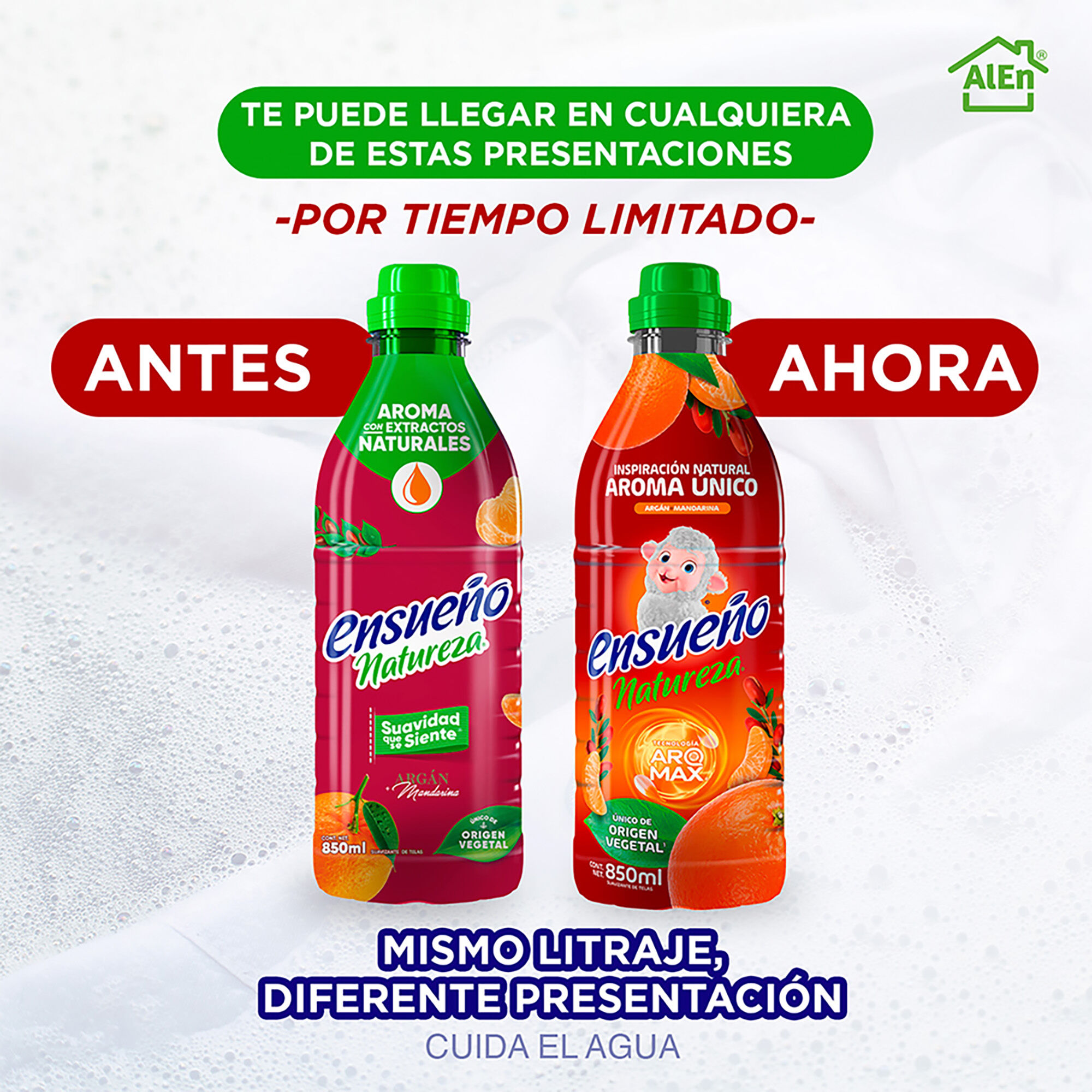 Suavizante Argan Mandarina Ensueño 850.0 Ml