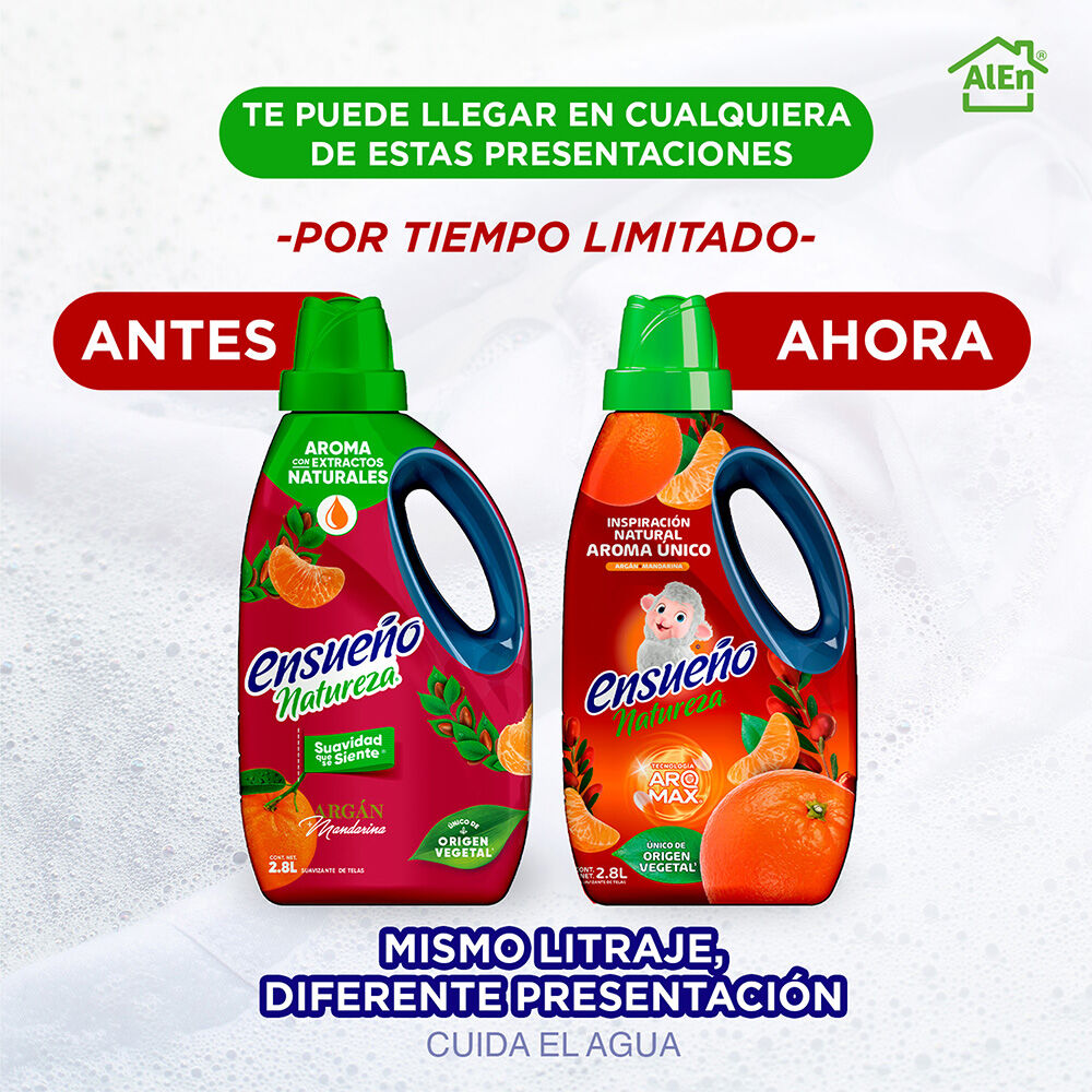 Suavizante De Telas Argan Mandarina Ensueño 2.8 Lt