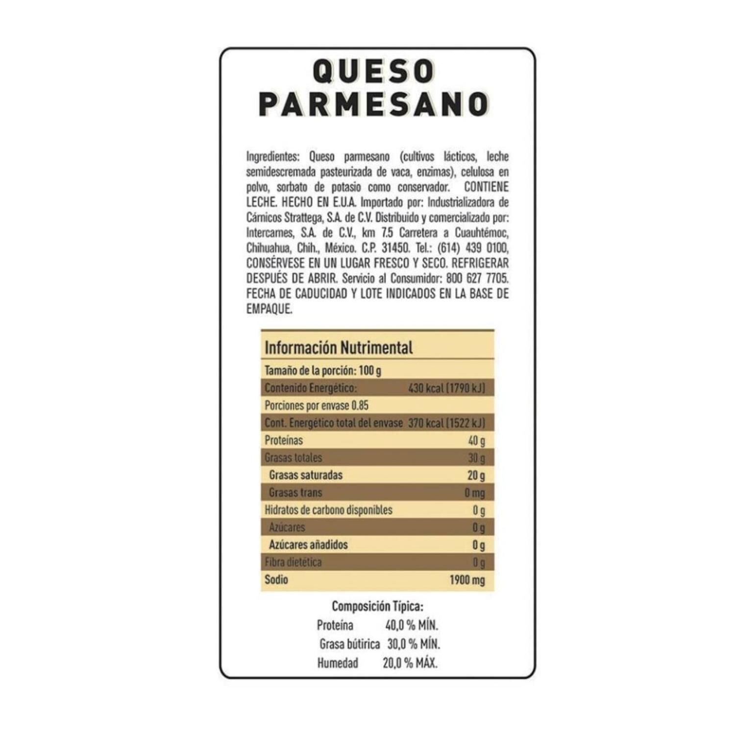 Queso Parmesano Parma 85.0 Gr