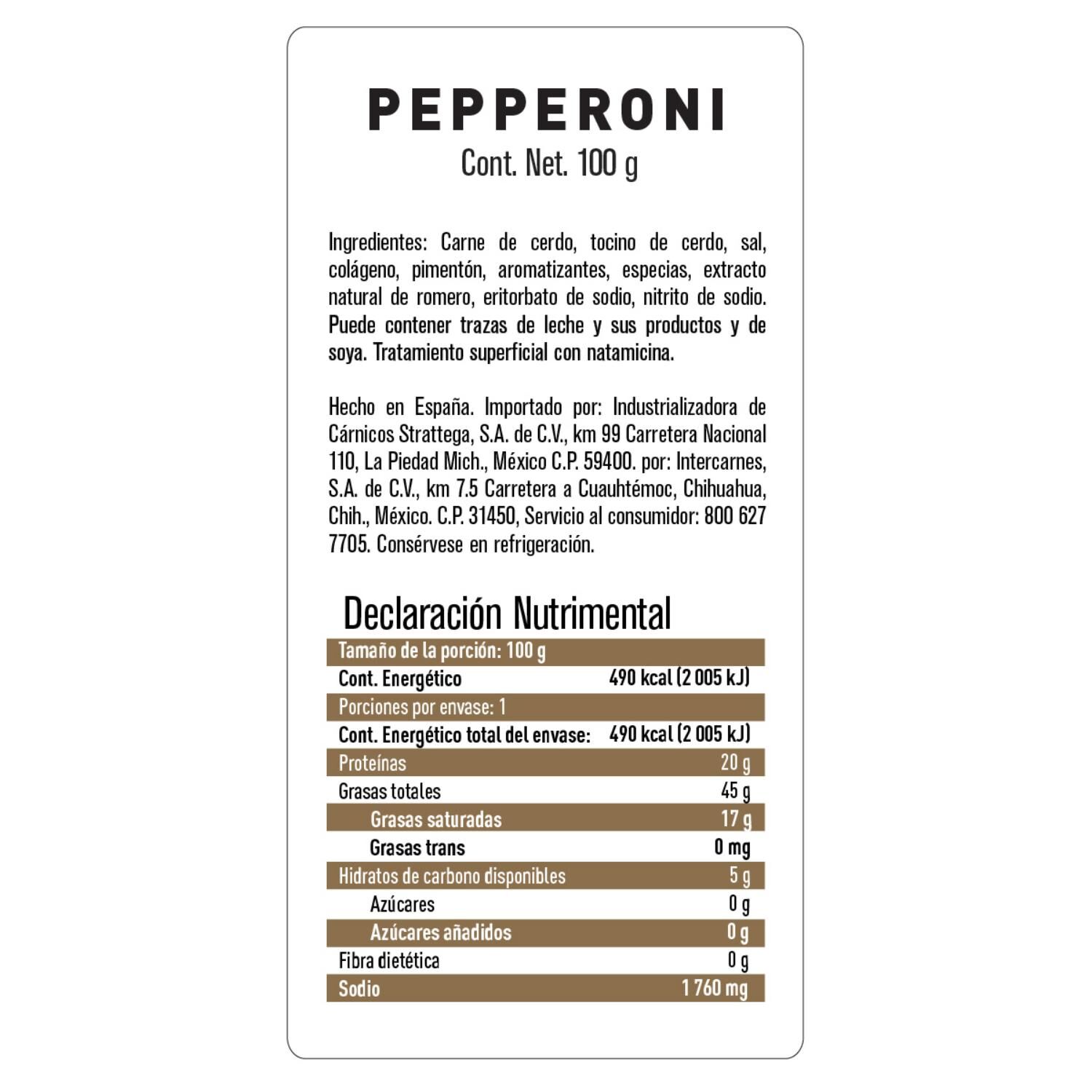 Pepperoni Parma 100 G