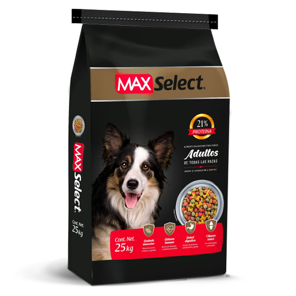 Alimento Para Perro Adultos Todas Las Razas Max Select 25