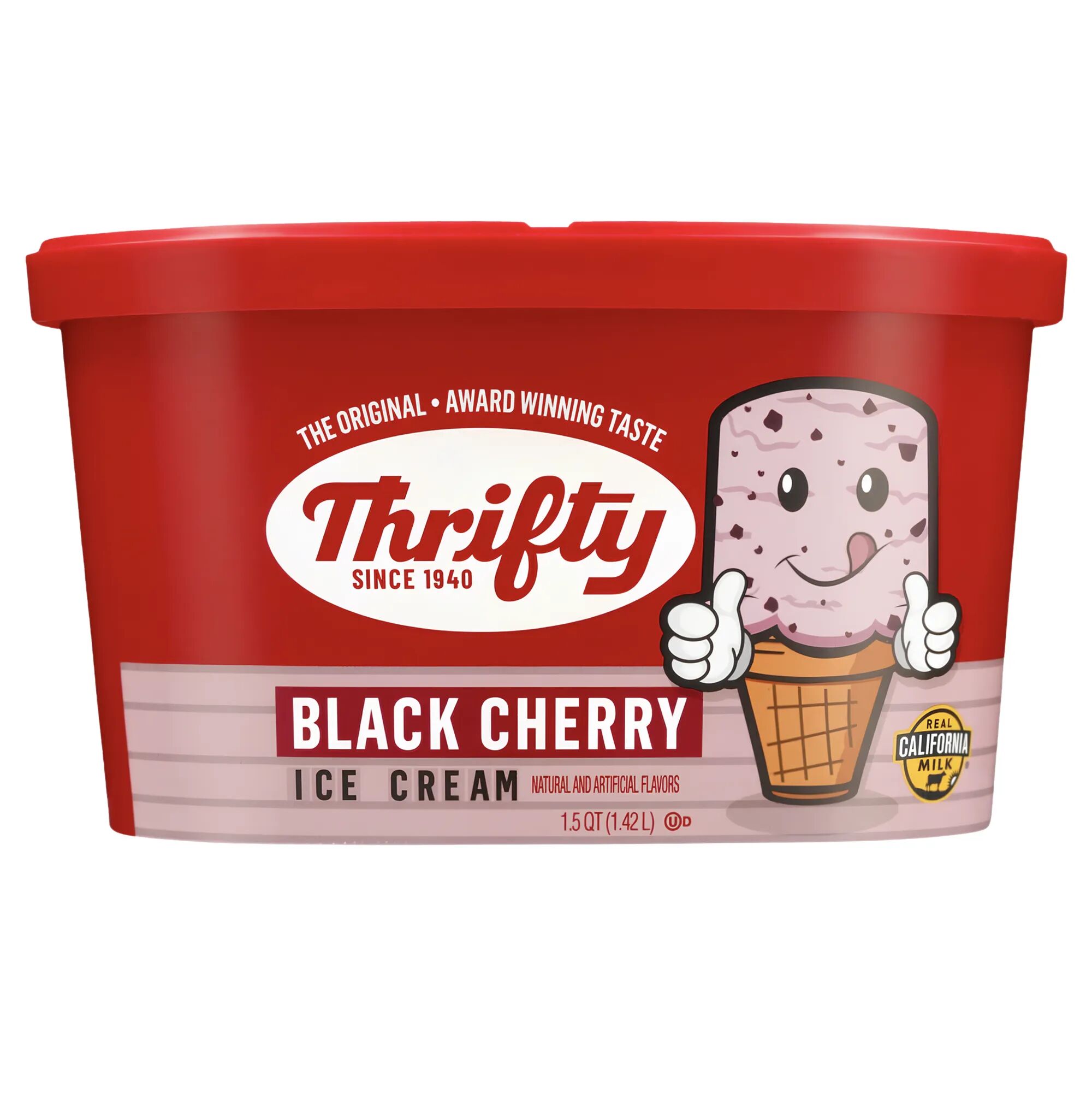 Ice Cream Black Cherry Thrifty 1.66 Lt