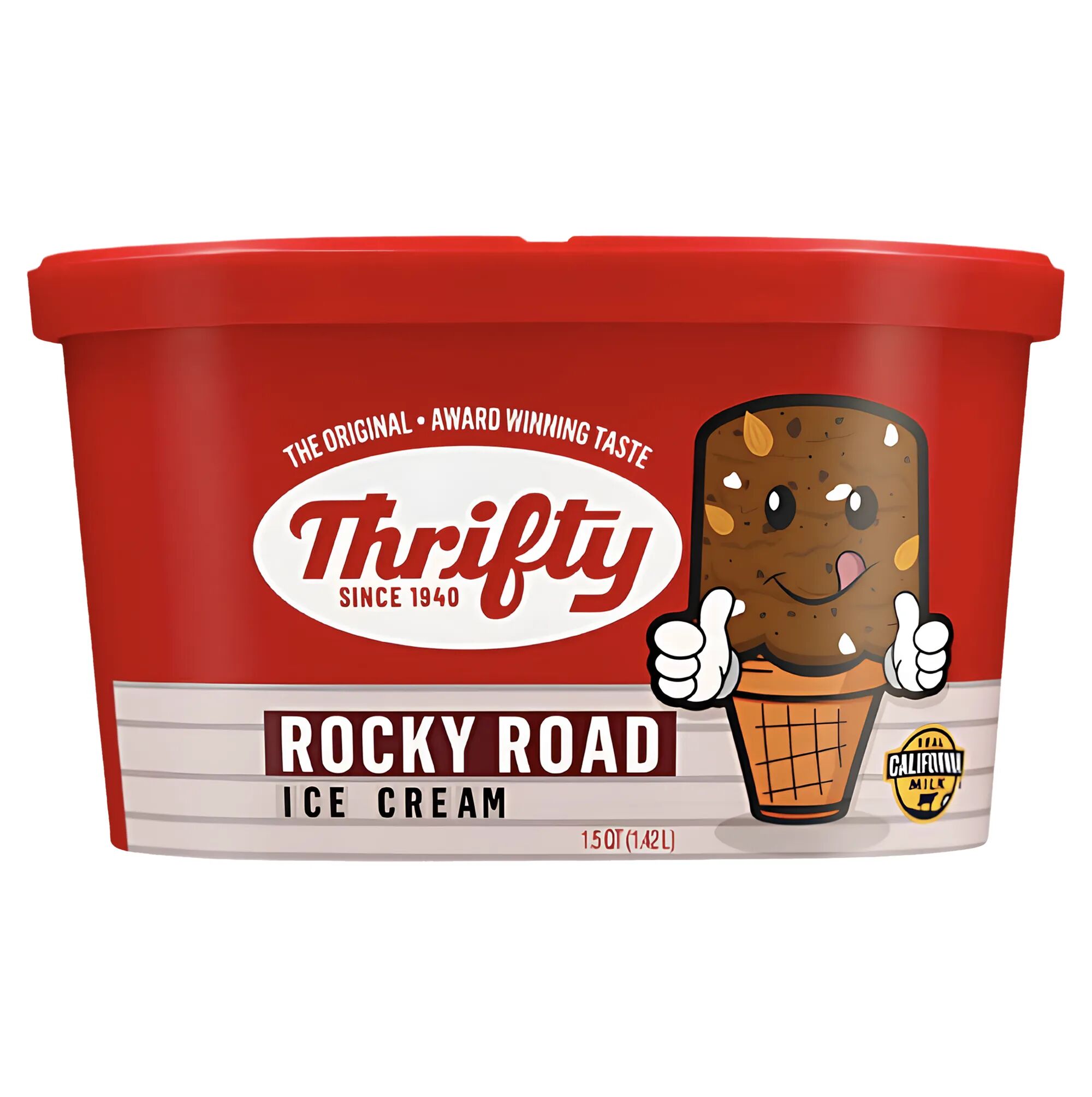 Ice Cream Rocky Road Thrifty 1.66 Lt