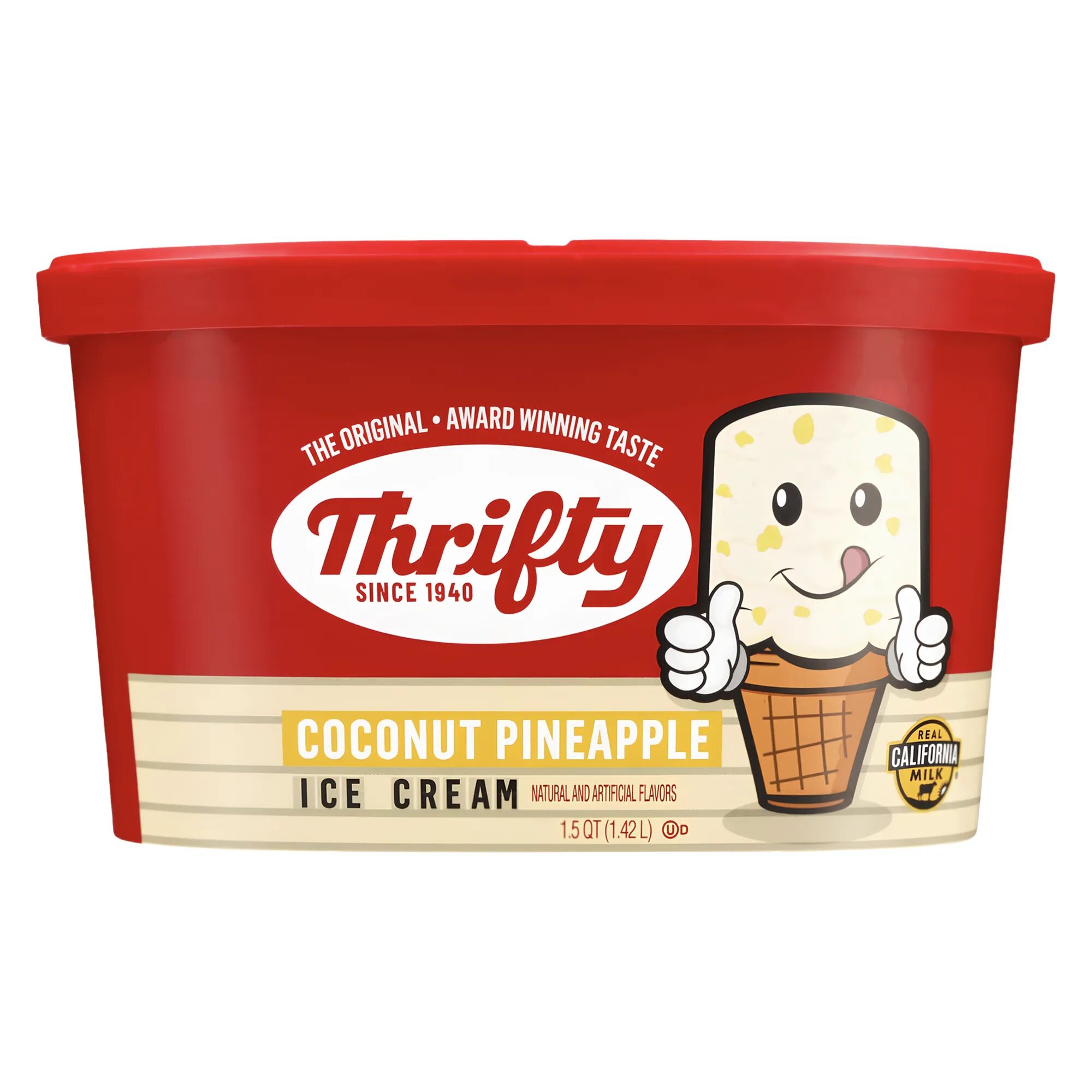 Ice Cream Coconut Pineapple Thrifty 1.66 Lt