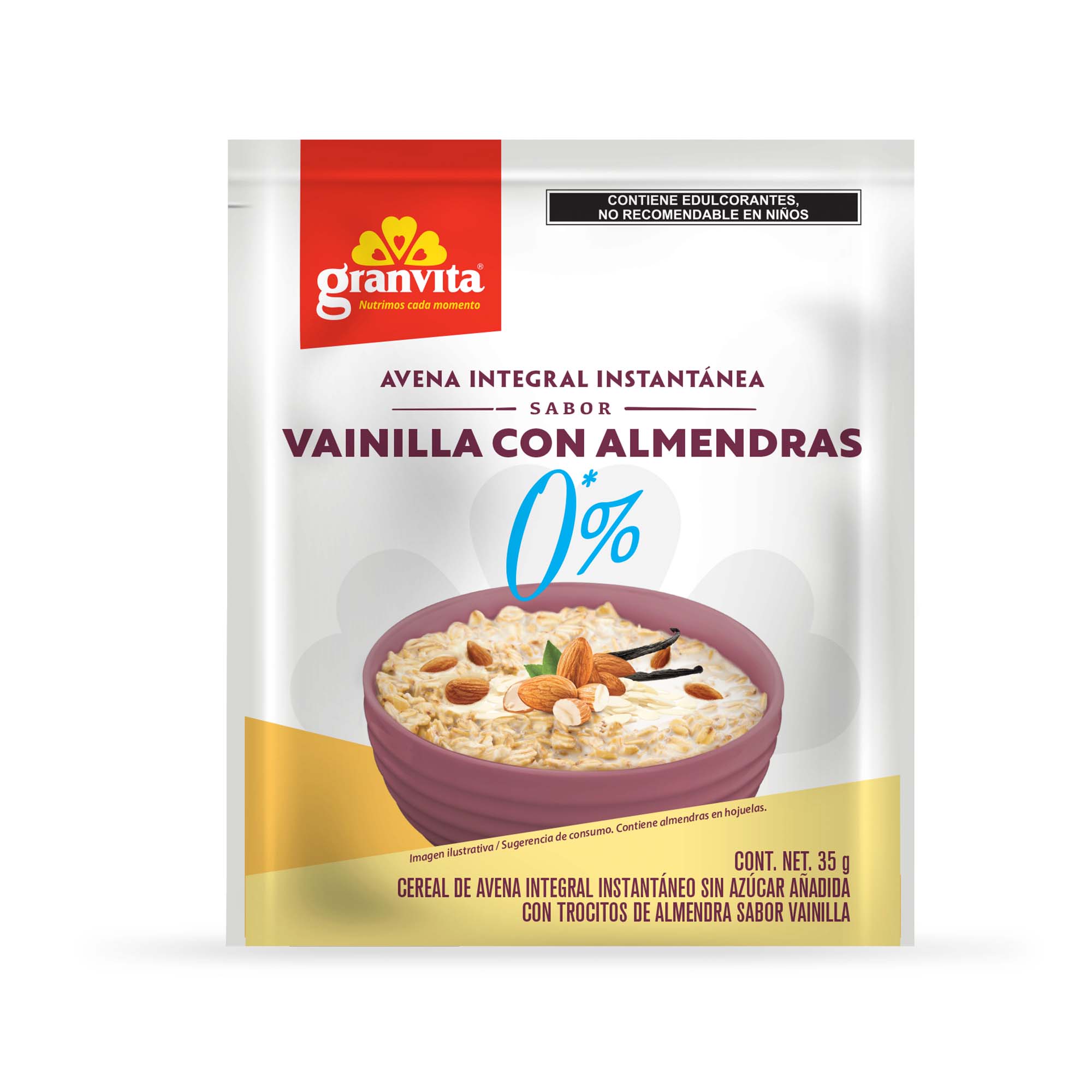 Avena Instantanea Vainilla Almendra 0% Azucar Granvita 35
