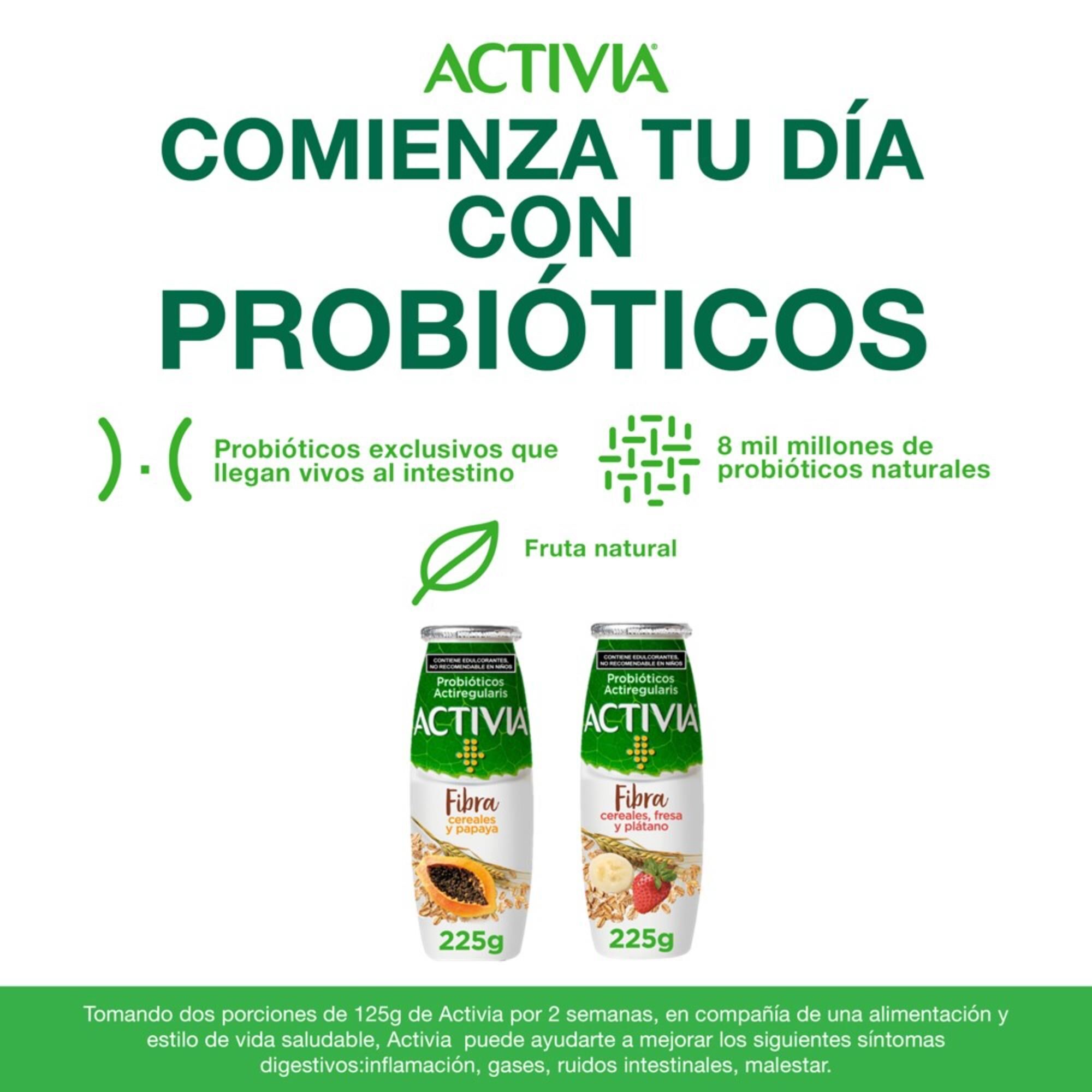 Alimento Lácteo Bebible Fermentado Activia Fresa Plátano Y Cereales 225g