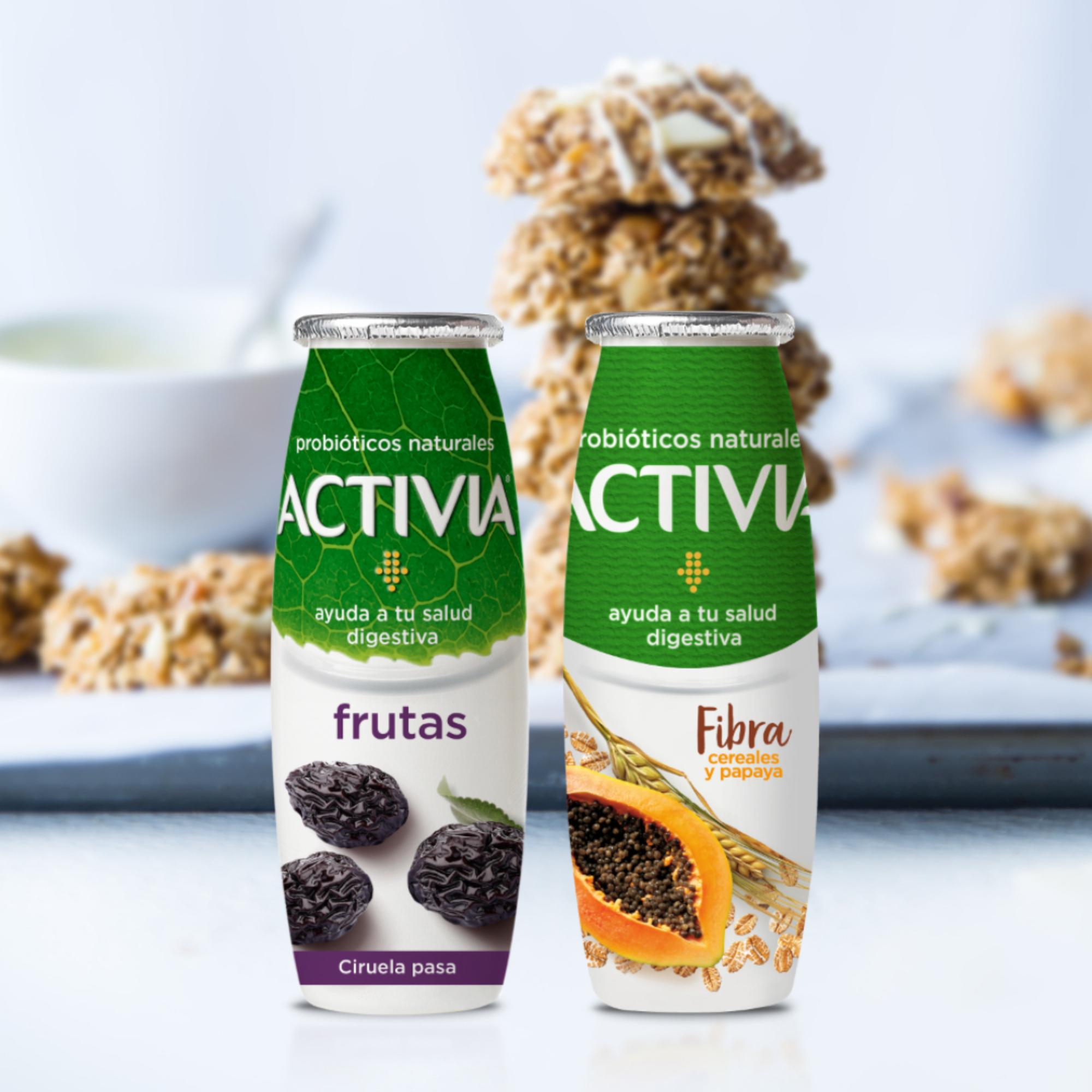 Alimento Lácteo Bebible Fermentado Activia Ciruela Pasa Y Papaya Y Cereales 6x225g C/u