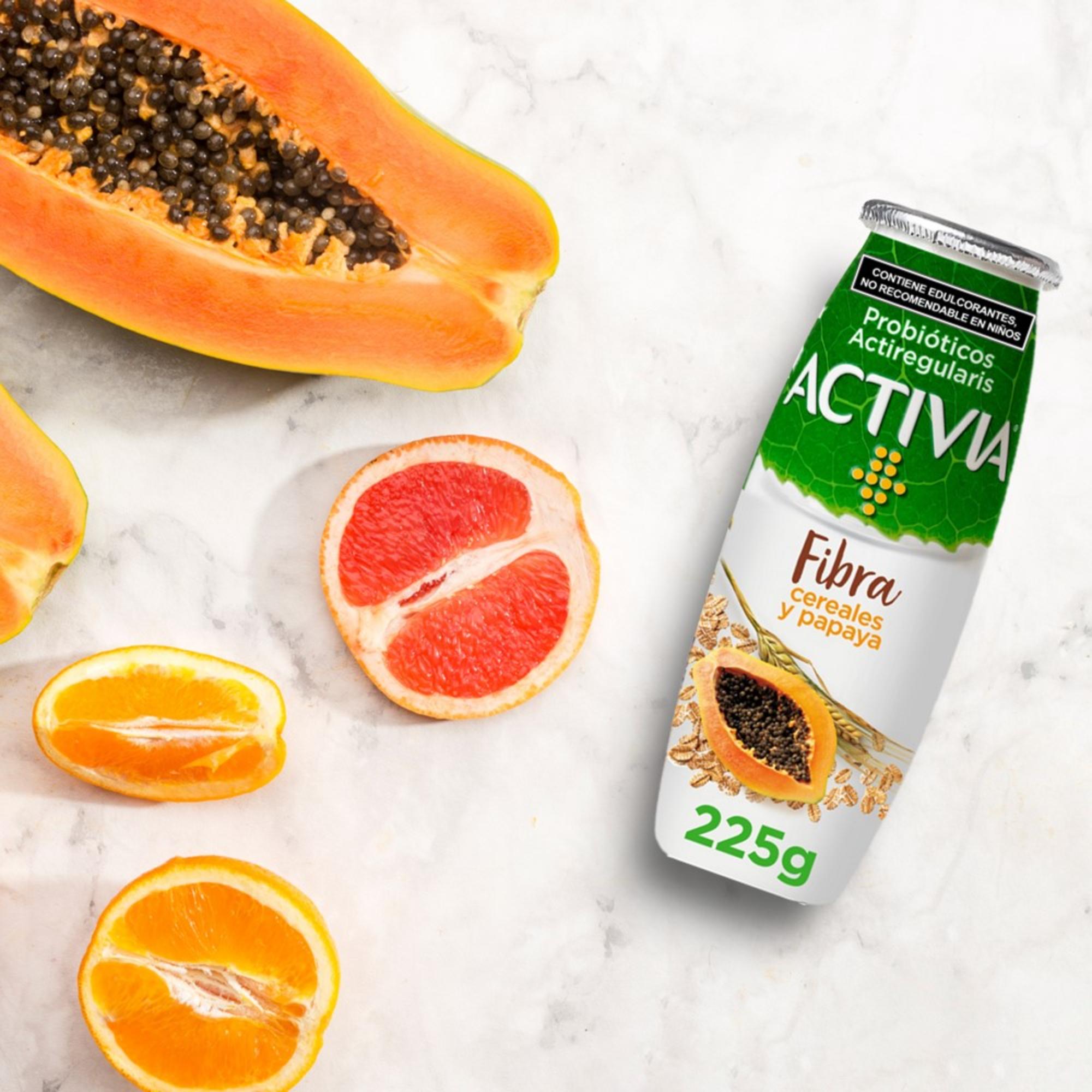 Alimento Lácteo Bebible Fermentado Activia Papaya Y Cereales 225g