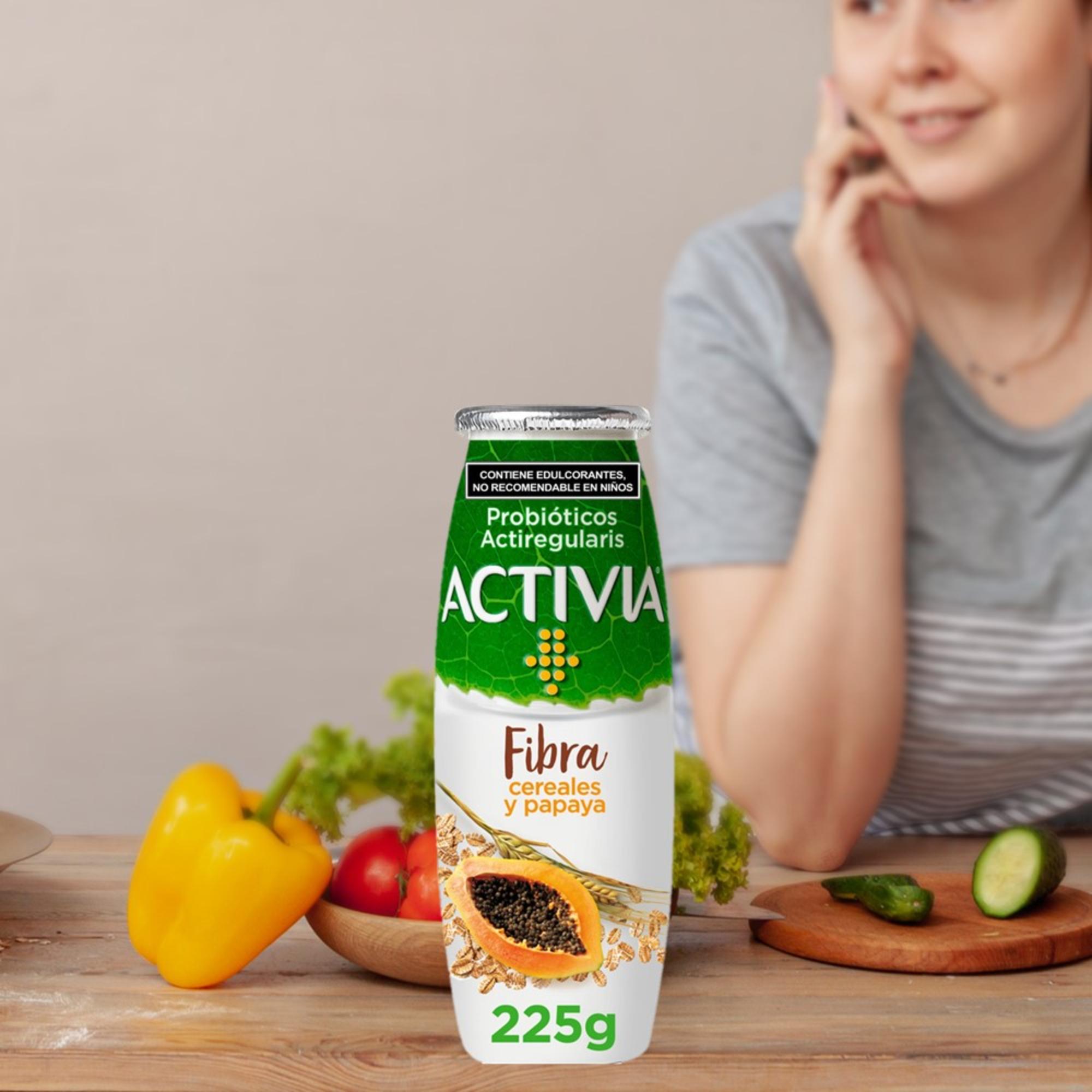 Alimento Lácteo Bebible Fermentado Activia Papaya Y Cereales 225g