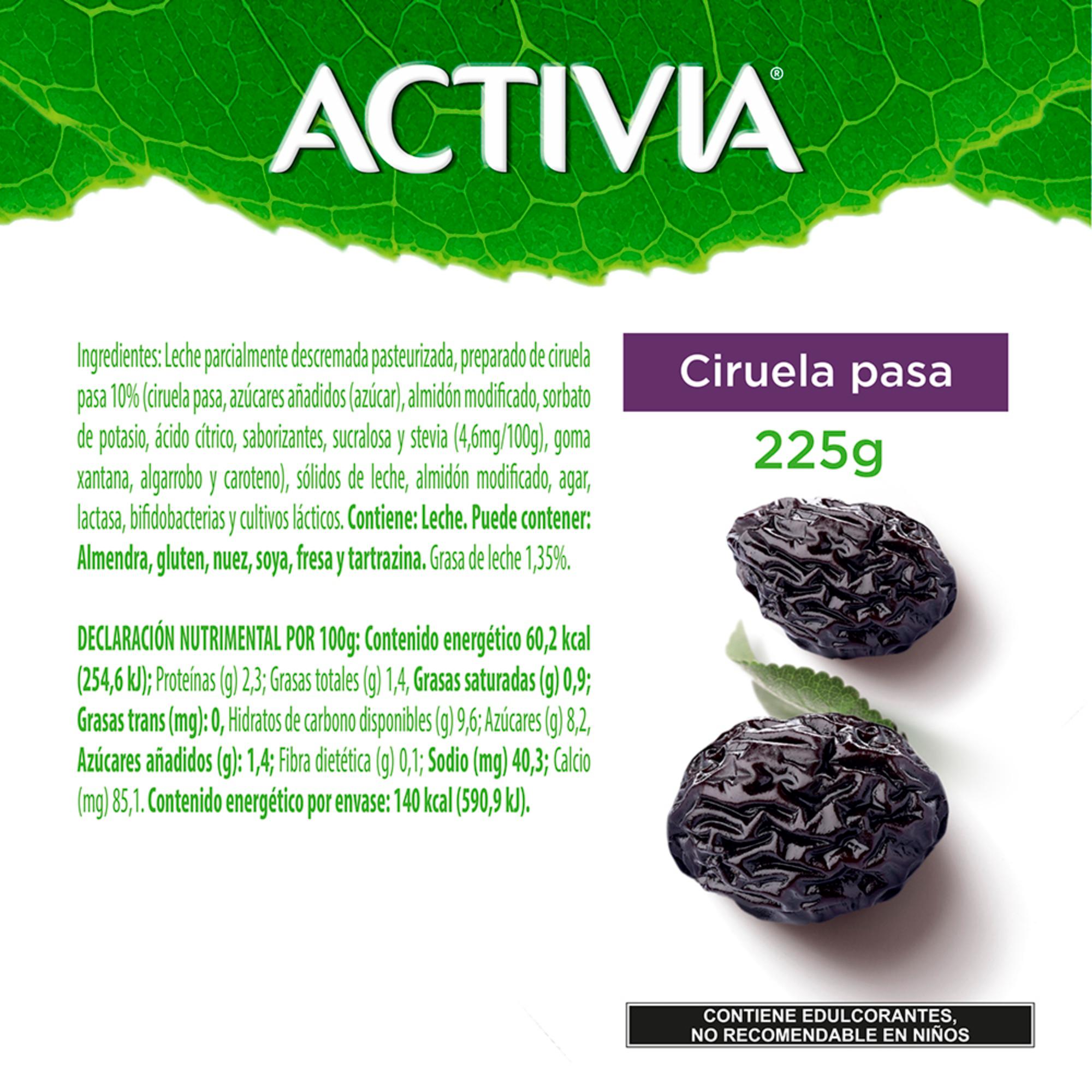 Alimento Lácteo Bebible Fermentado Activia Ciruela Pasa 225g